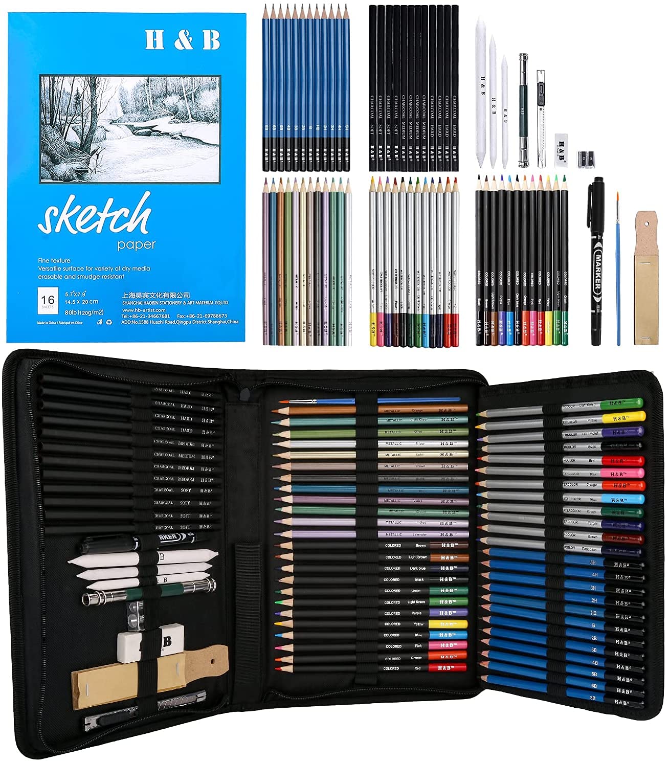 Artskills Sketch Essentials, Sketch Pad with Pencil Set for Kids and Adults