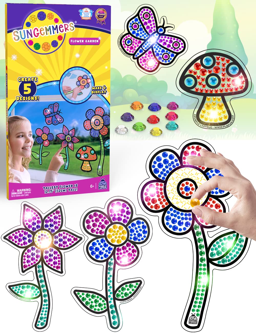 WEKEY Window Art Suncatcher Kits for Kids,Diamond Painting Kits for  Kids,Gem Art Crafts for Girls Ages 8-12, Birthday Kids Crafts Gifts for  Girls