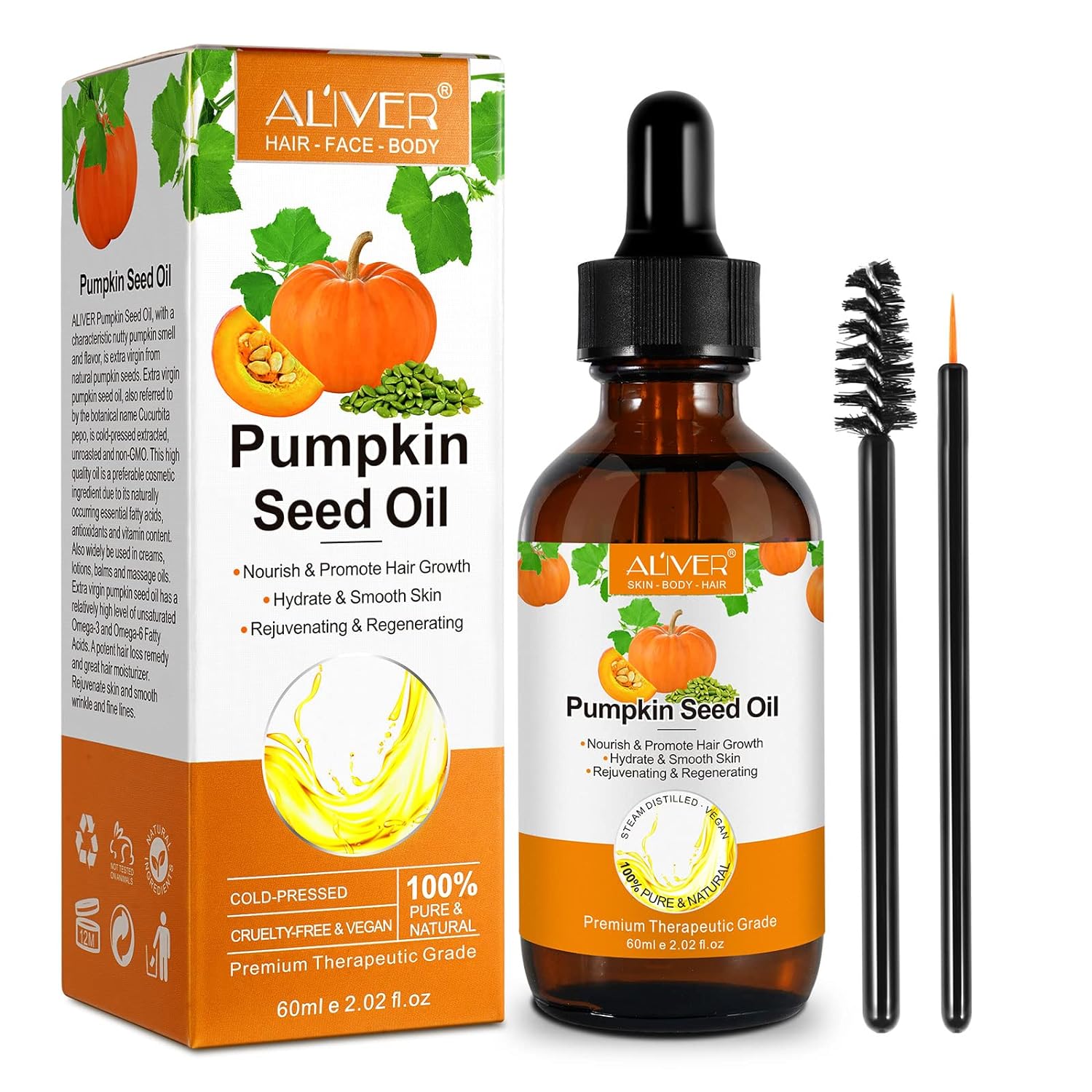 Multipurpose Pumpkin Seed Oil for Hair Growth Skin Care Nails&Cuticles  Nourish the Scalp Dry Skin Relief Improve Blood Circulation Face Body  Moisturizer Lash Serum Essential Oil for the Unisex