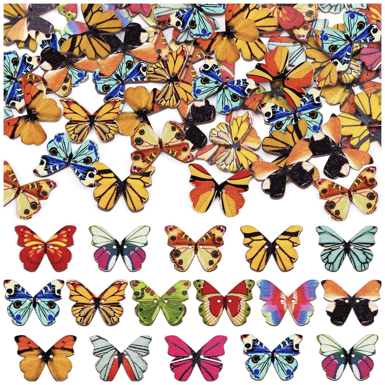 Felt stickers - Butterflies, 200 pcs.