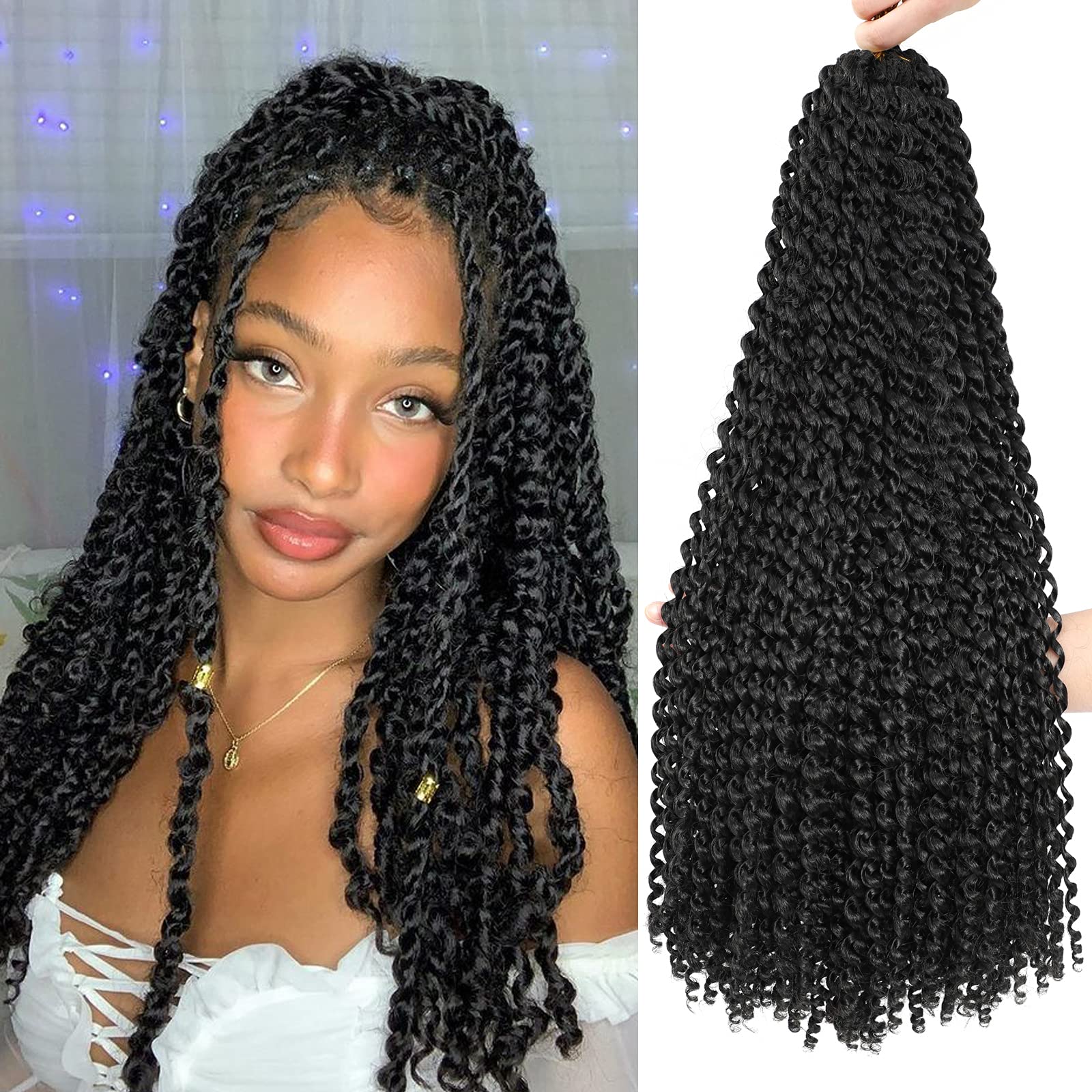 Passion Twist Hair 8 Packs Water Wave Crochet Hair 20 Inch Passion ...