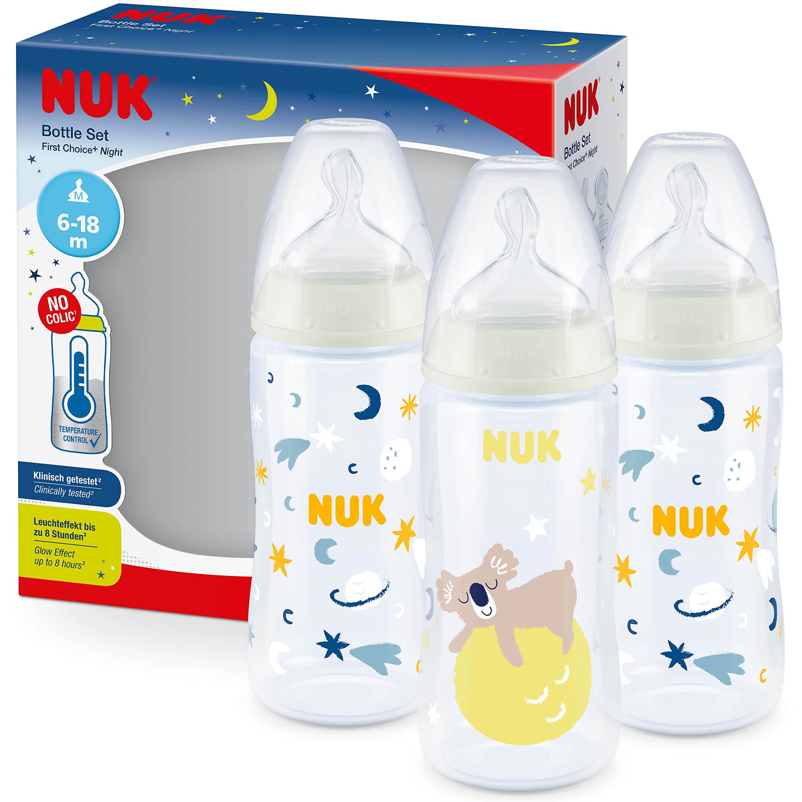 NUK First Choice+ Silicon PP Baby Bottle BPA Free Melon 300 ml 6 - 18  Months