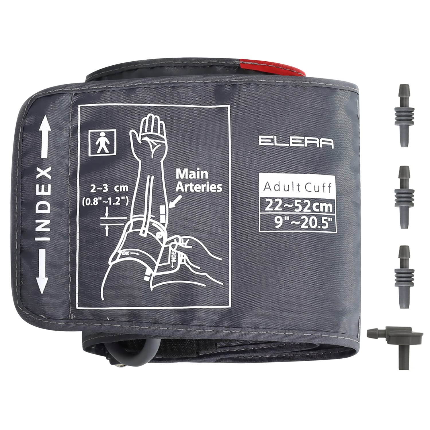 Extra Large Blood Pressure Cuff, ELERA Replacement Extra Large Cuff  Applicable for 9”-20.5” Inches (22-52CM) Big Arm, Cuff Only BP Machine Not
