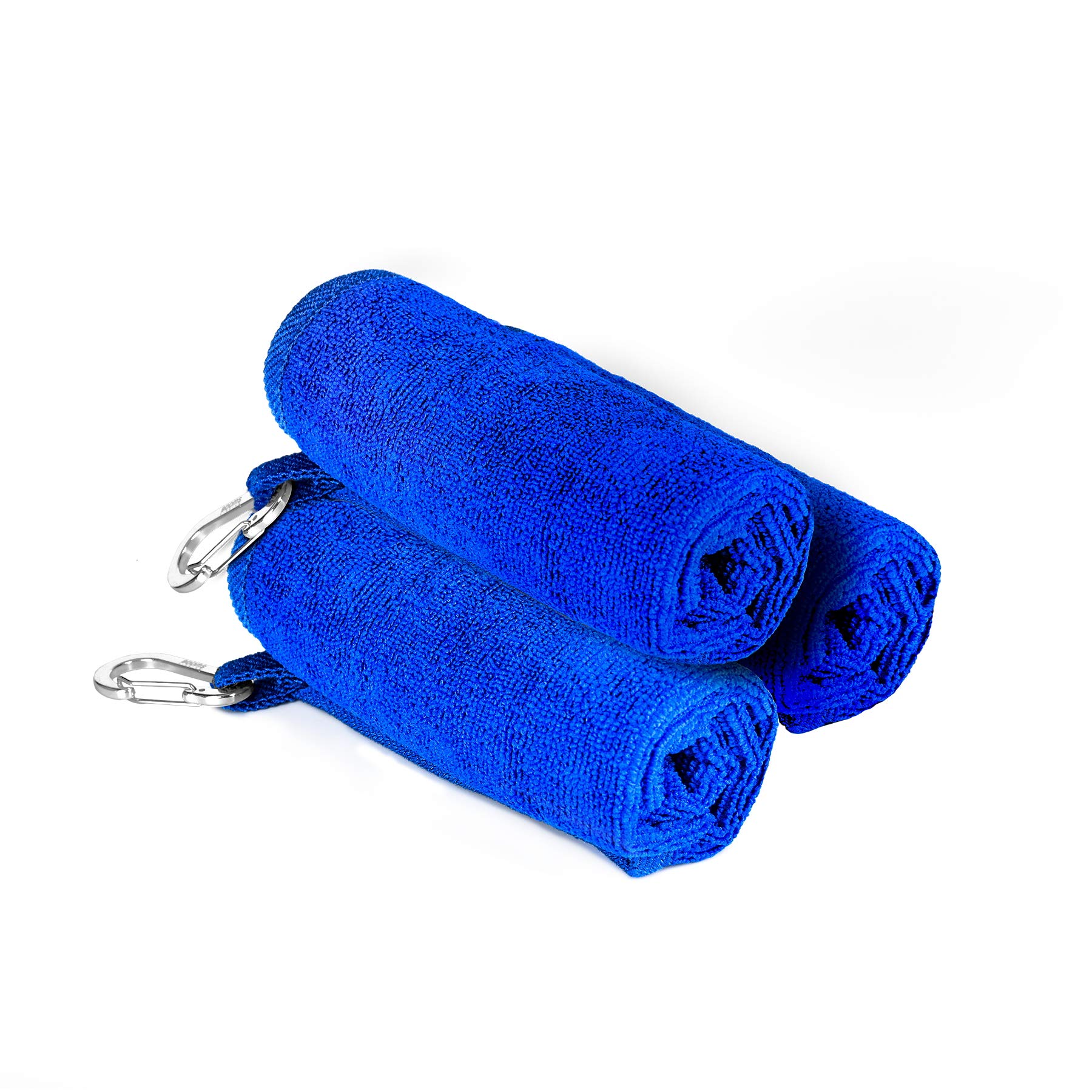 1 hands free microfiber fishing towels 12 X 12 with carabiner