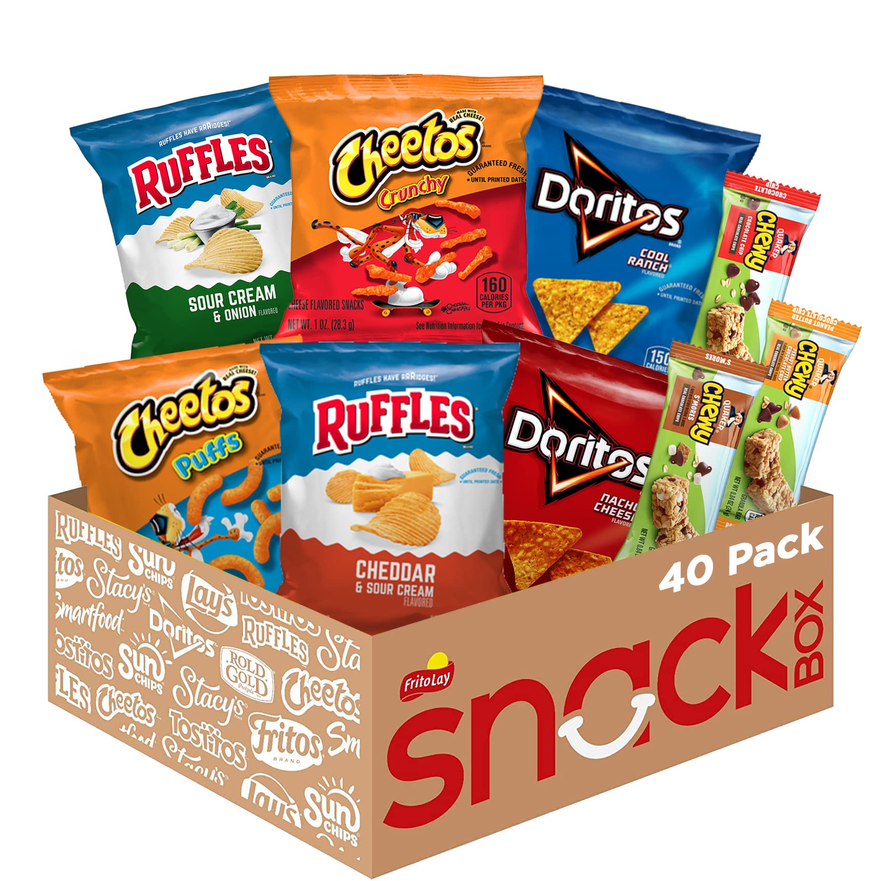 Frito-Lay Chips and Quaker Chewy Granola Bars Variety Pack, Single ...