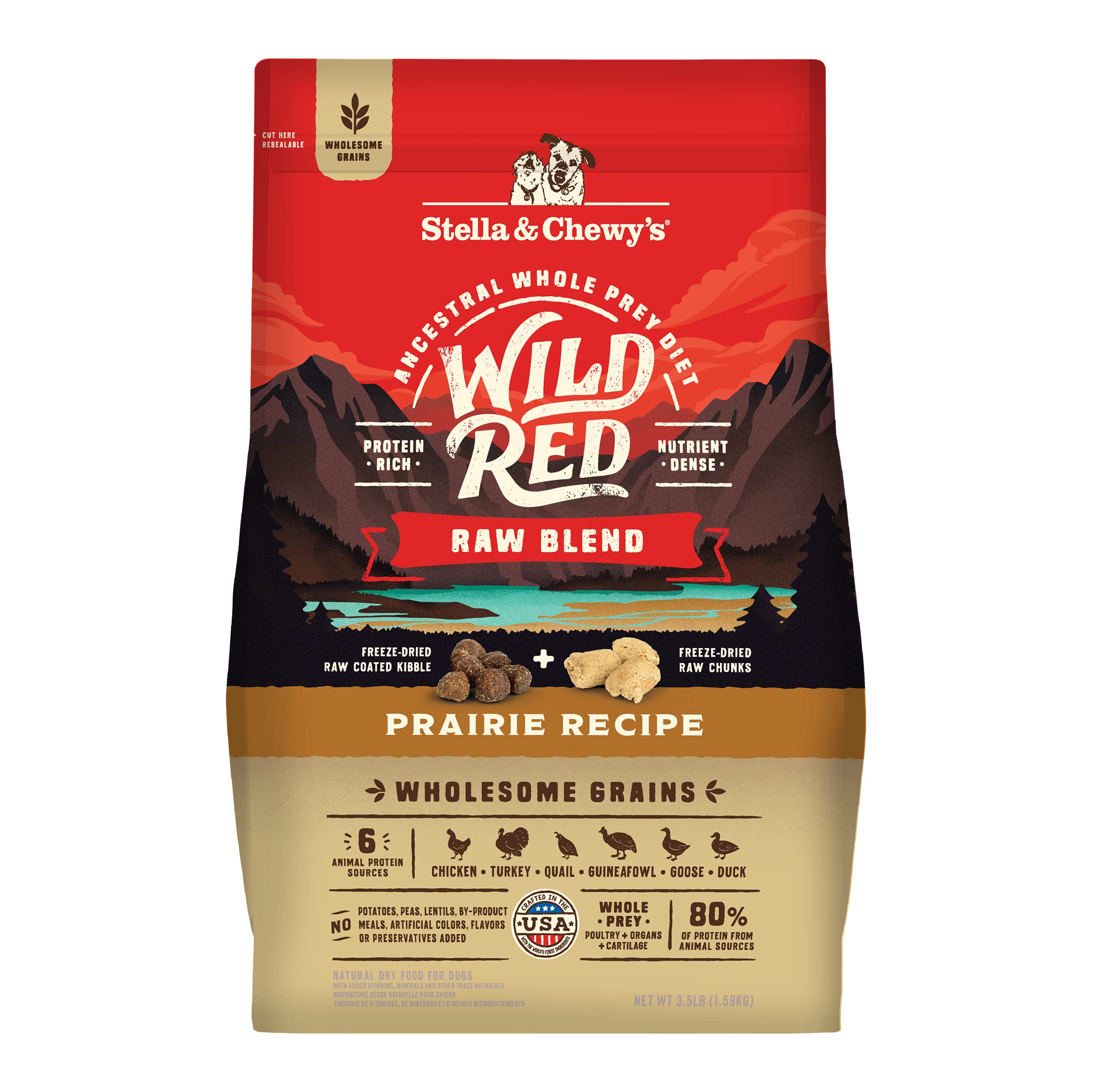 Stella Chewy s Wild Red Dry Dog Food Raw Blend High Protein