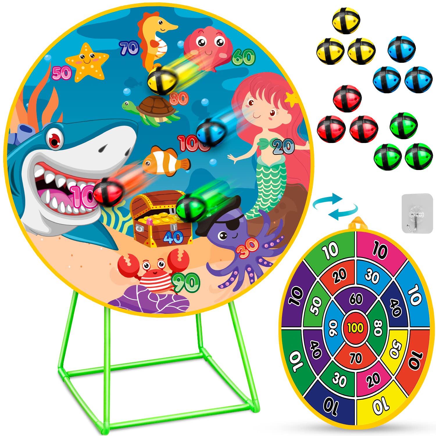  HopeRock Outdoor Toys for 2 3 4 5 6 Year Old Girls, Christmas  Birthday Gifts for 2 3 4 5 6 Year Old Boys Girls, 2 PCS Outdoor Games Dart  Board Toys for Kids Ages 2-4 3-5 : Toys & Games