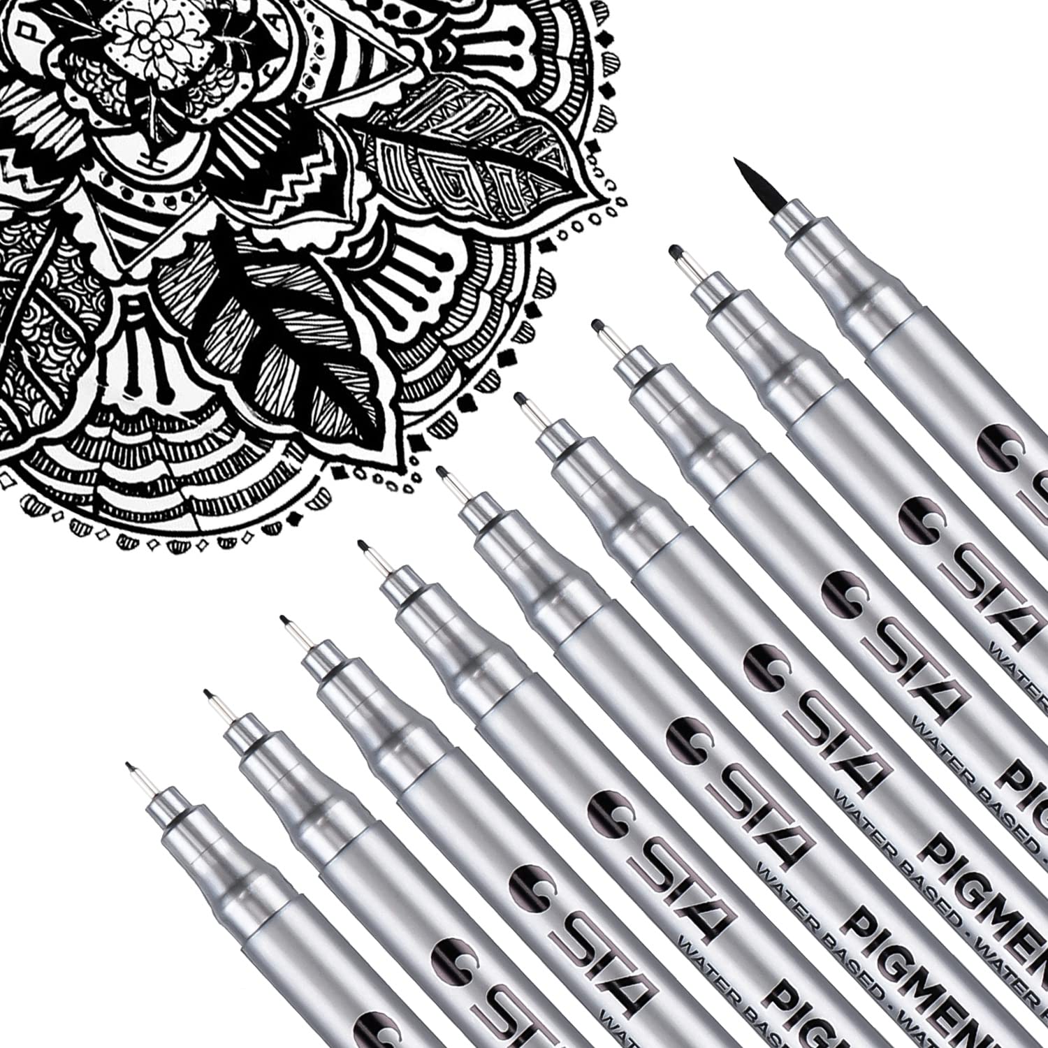 Black Fine Tip Inking Pens For Drawing Archival Ink Pen Fineliner