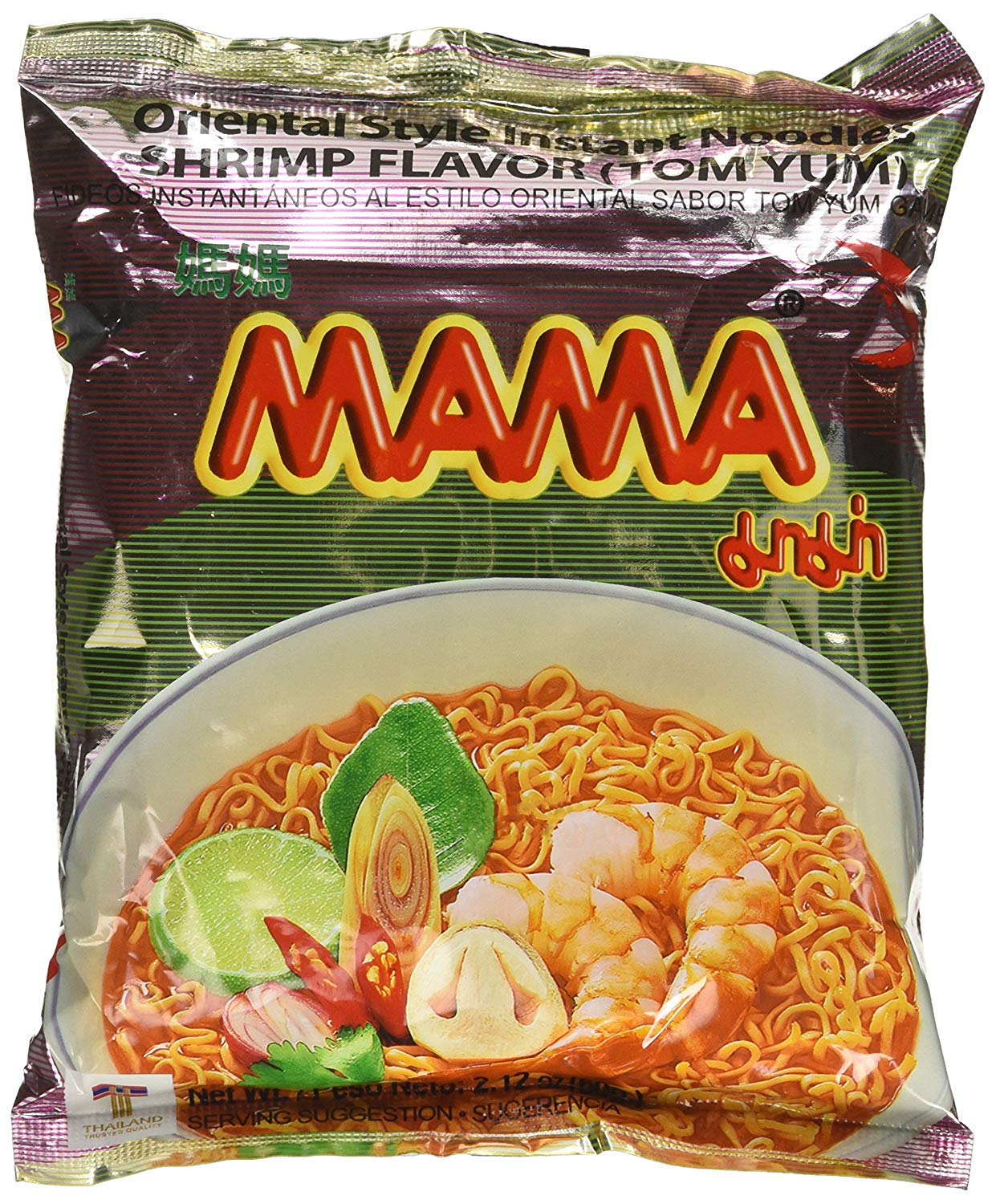 Mama Instant Noodles, Shrimp Tom Yum Flavor - 2.47 oz