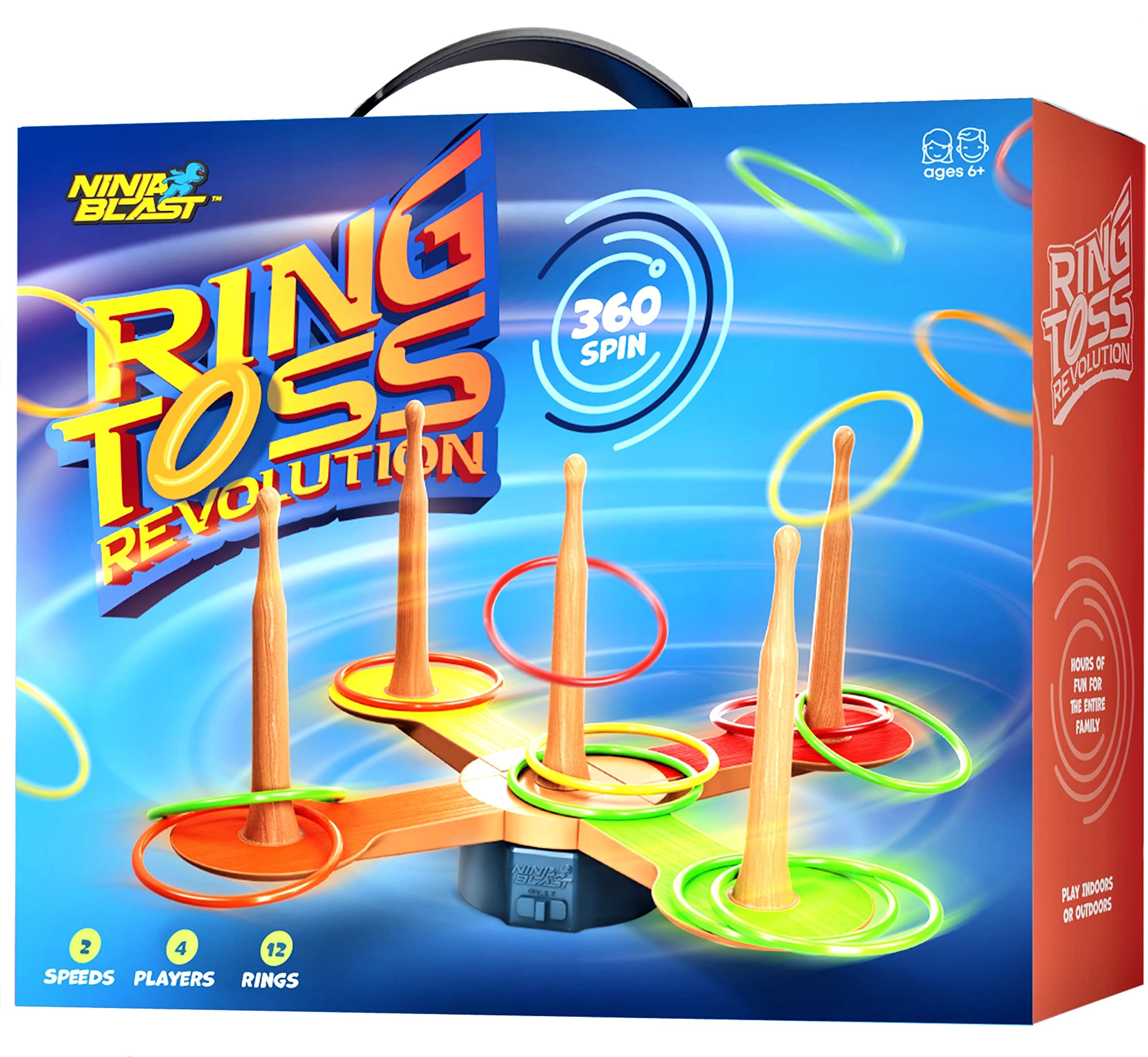 Ring Toss Game for Kids 360 Spin Revolution Outdoor Backyard