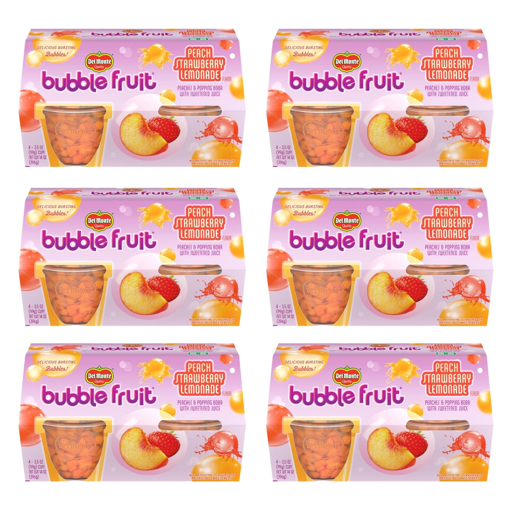 Bubble Fruit®, Peach Strawberry Lemonade Fruit Cup Snacks