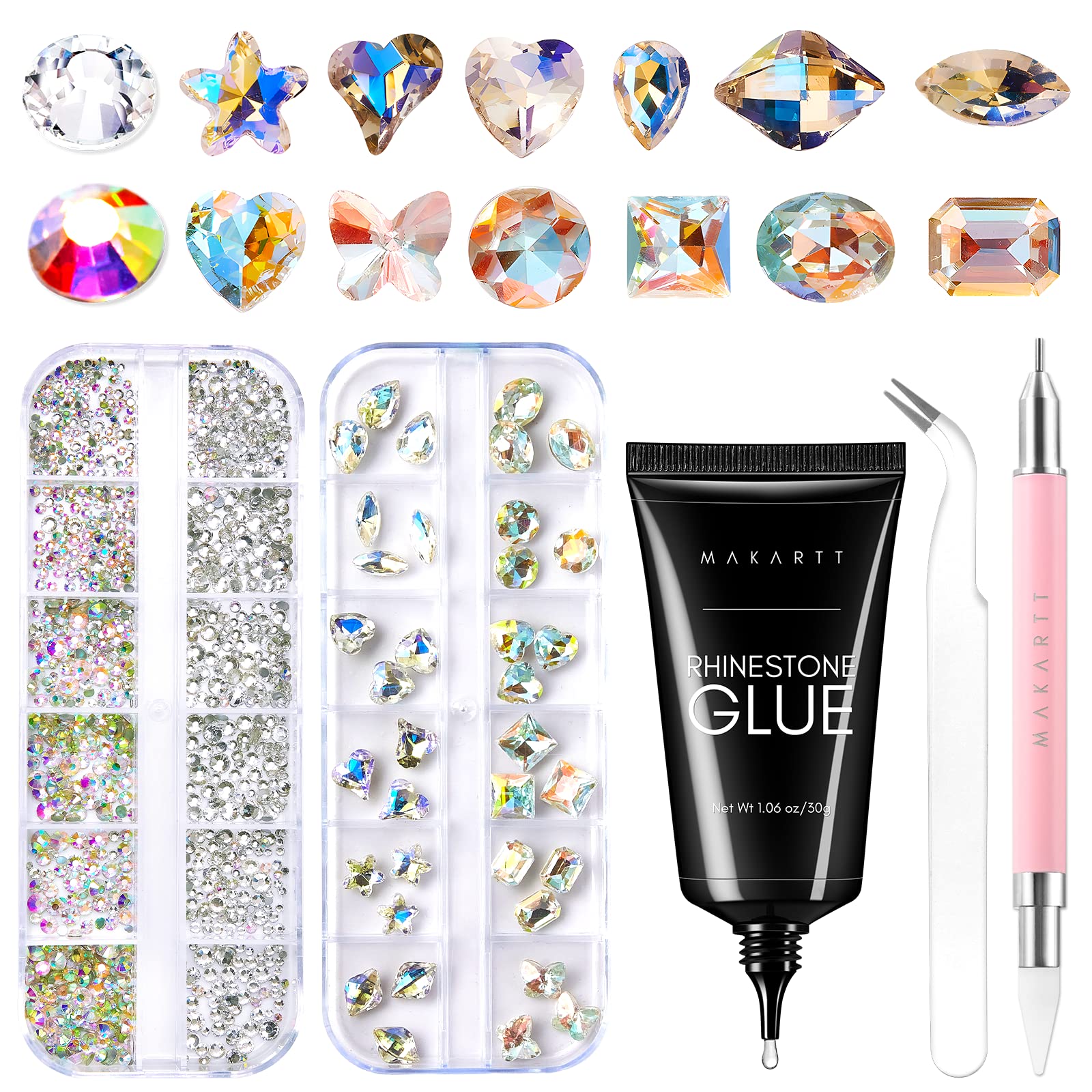 Stick-On Nail Crystals Rhinestones Glue Pixie Caviar Adhesive Gel –  Scarlett Nail Supplies
