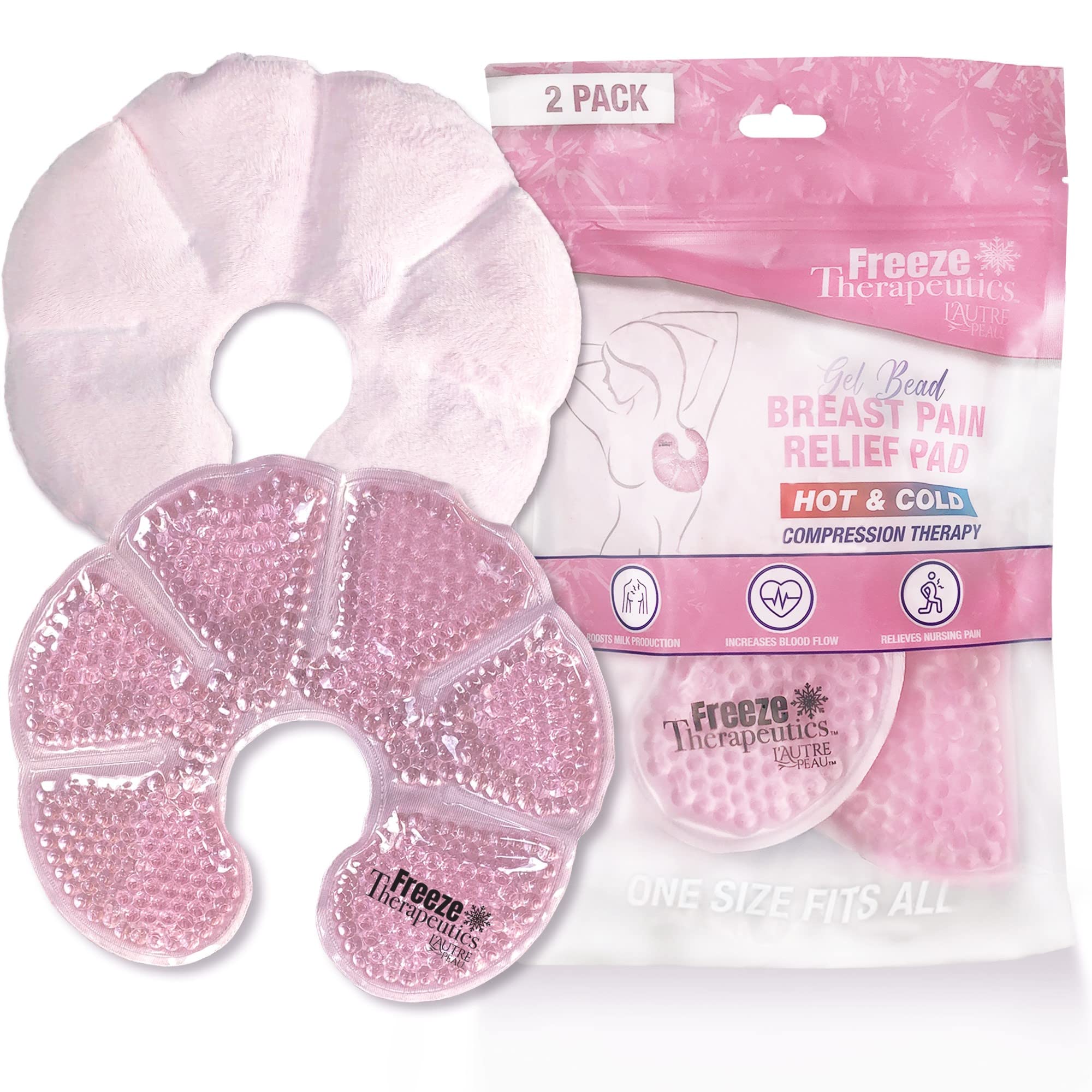 Breast Therapy Pack, 4 Breast Ice Packs for Breastfeeding, Clogged Milk  Ducts Relief, Mastitis Relief. Breast Heating Pad for Breastfeeding, Warm