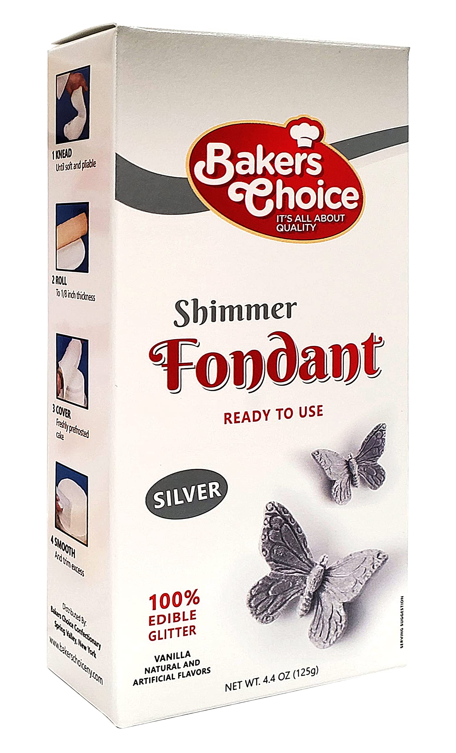 Baker's Choice Black Fondant Icing-4 oz.-Ready to Use Cake Decorating Frosting-Easy to Roll,Moldable,Kosher,Dairy Free,and Nut FREE-BLACK Fondant