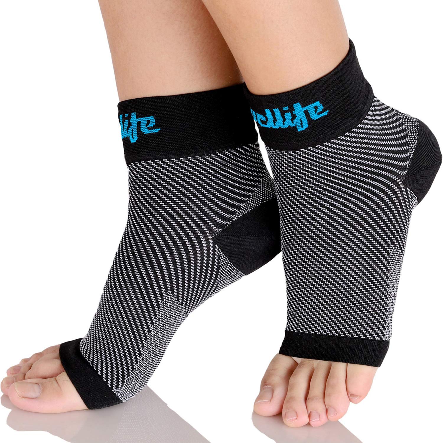 Compression Socks Sleeves (6 Pairs) for Heel Pain Relief, Best Compression  Foot Sleeves with Arch Support for Plantar Fasciitis, Heel Pain, Foot &  Ankle Support Achilles Tendon Support, Black M : 