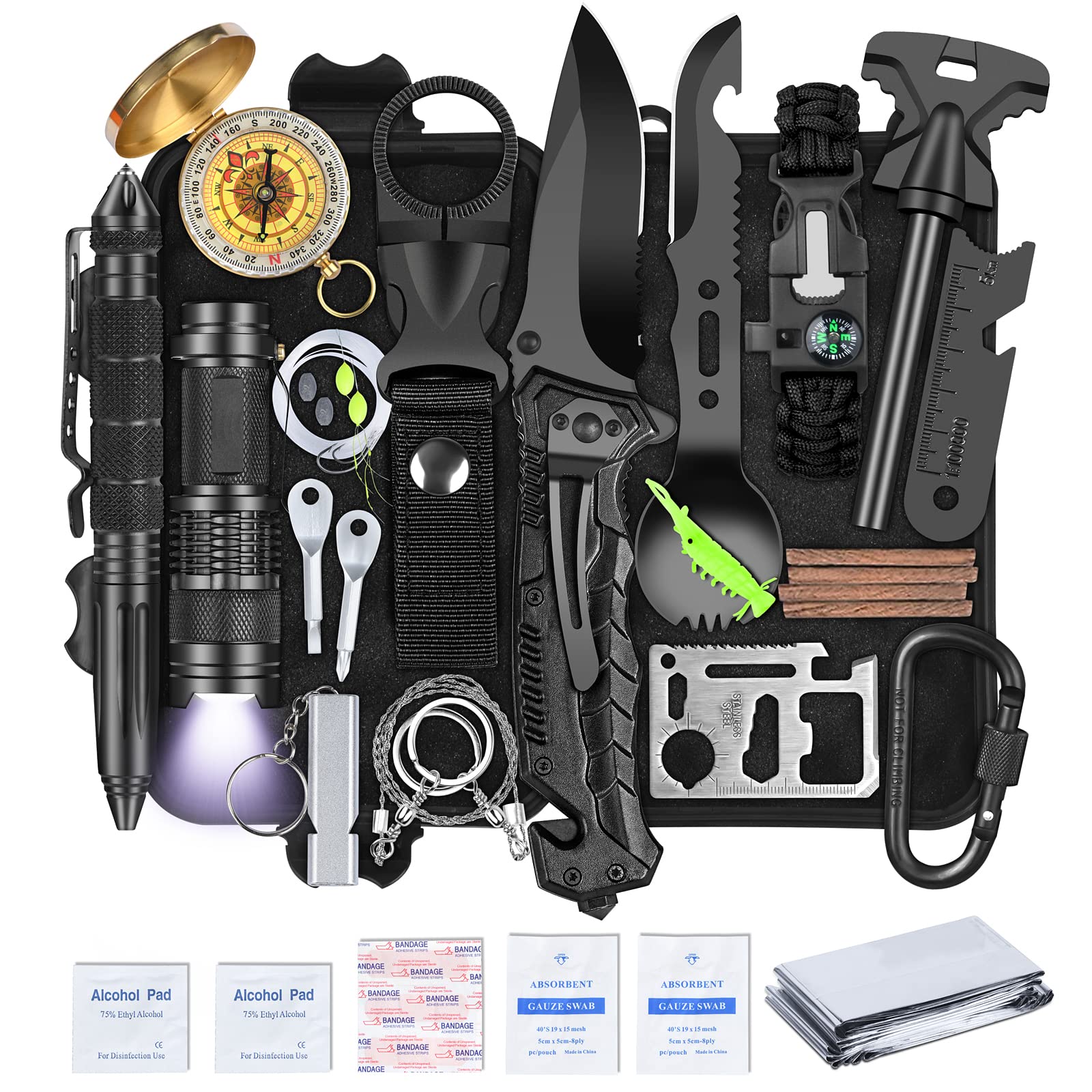 Gifts for Men Dad Husband, Survival Kits, Emergency Survival Gear and  Equipment, Fishing Hunting Birthday for Men, Camping Accessories, Cool  Gadget