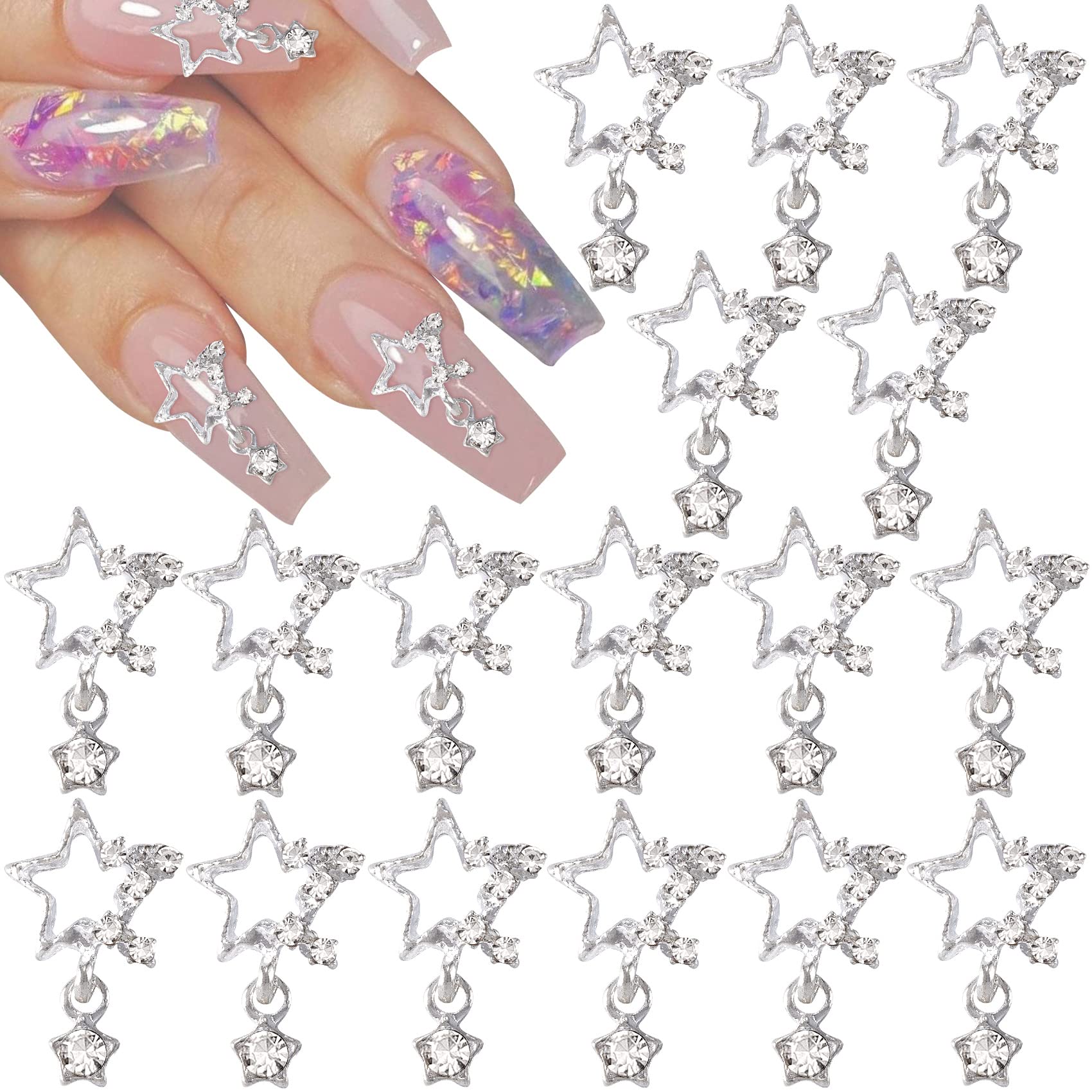 GROFRY Nail Art Jewelry Exquisite DIY Lightweight Starfish Nail Rhinestone  Jewelry for Women