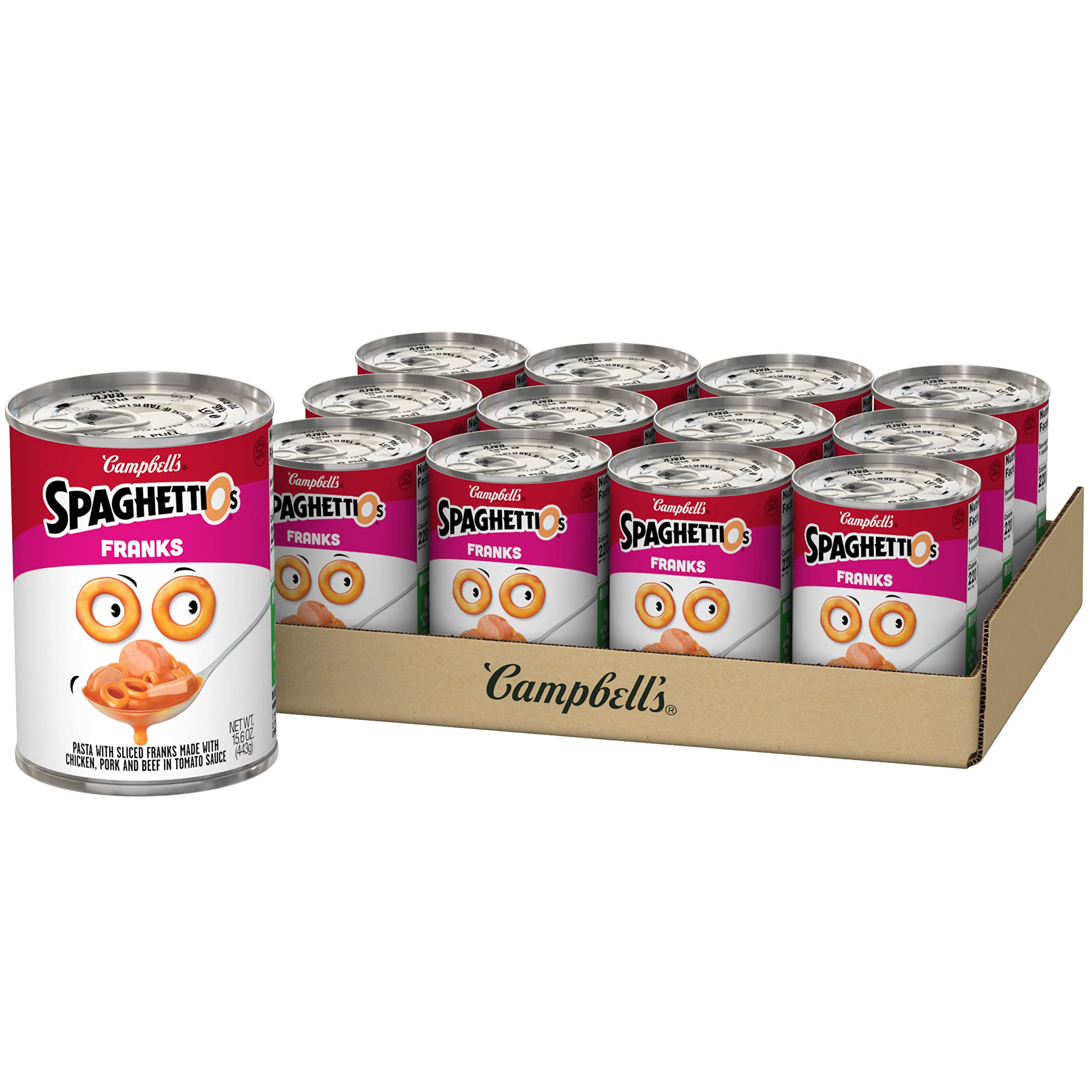 SpaghettiOs Canned Pasta with Franks, 15.6 OZ Can - DroneUp Delivery