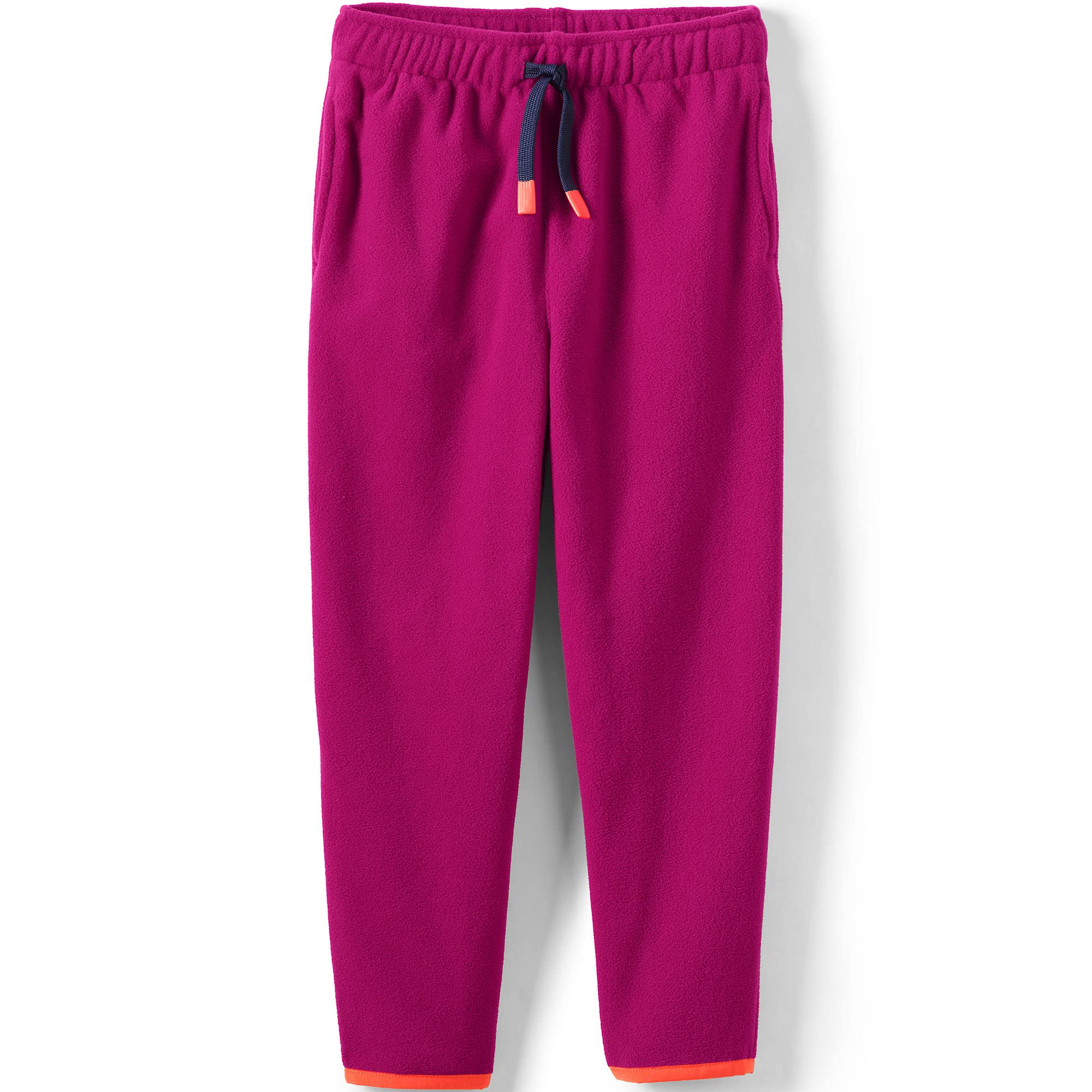 Lands End Kids T100 Fleece Sweatpants 6 7 Dark Berry