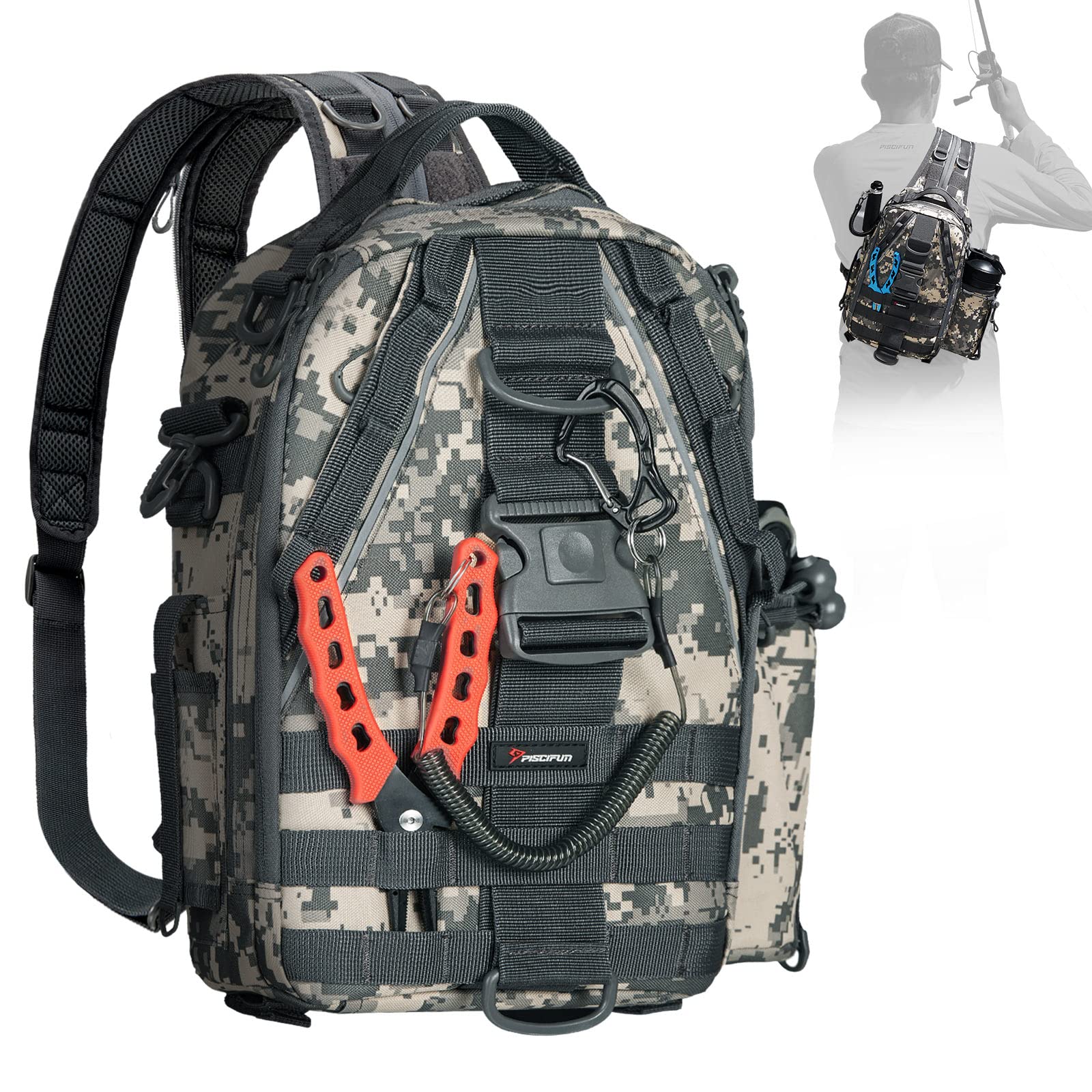 Bags Backpack Backpacks Tactical Waterproof Single Shoulder Nylon Cloth  Outdoor 24 X 15 X 38cm 1 Pc Storage Fishing
