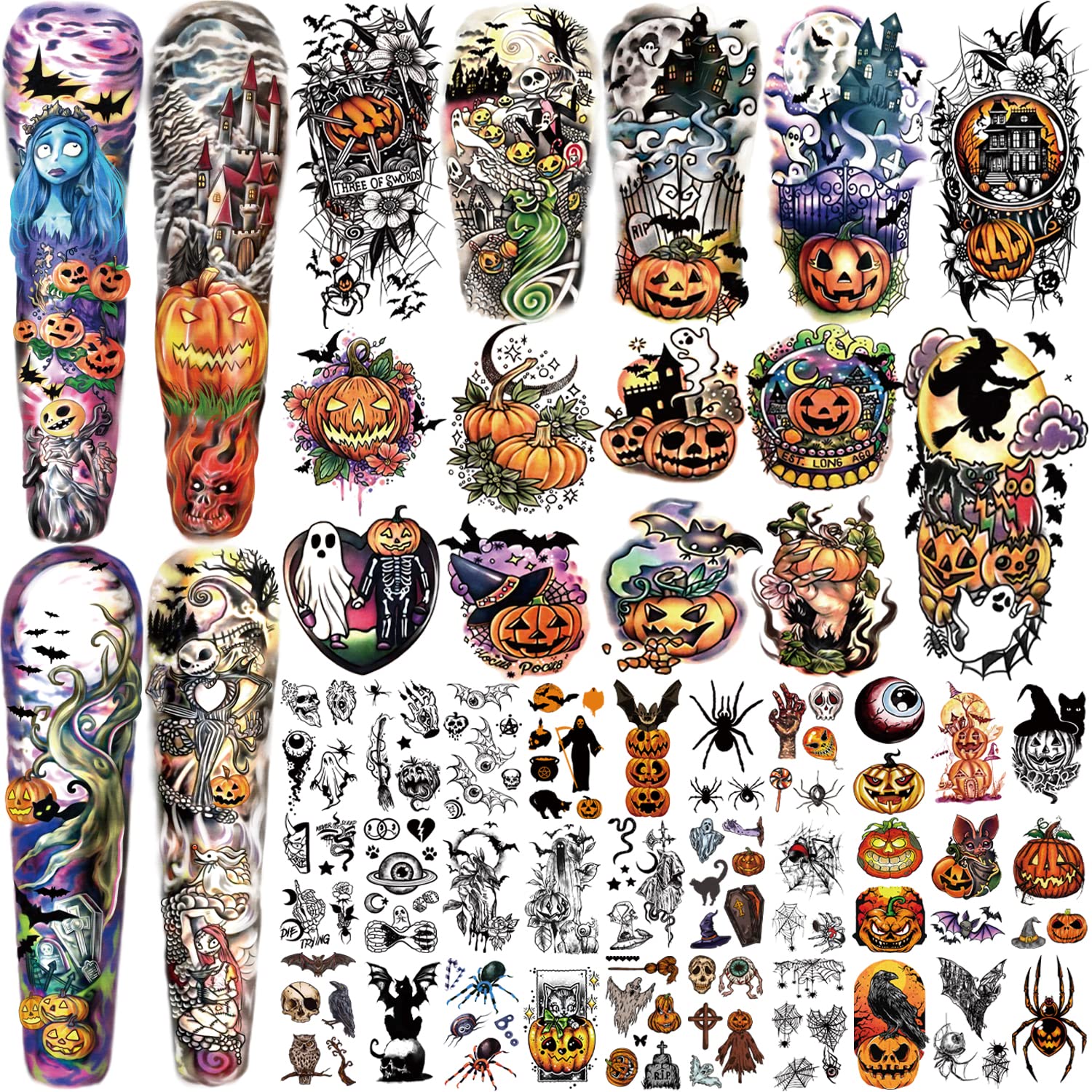 Black cat and fruits halloween tattoo design Vector Image