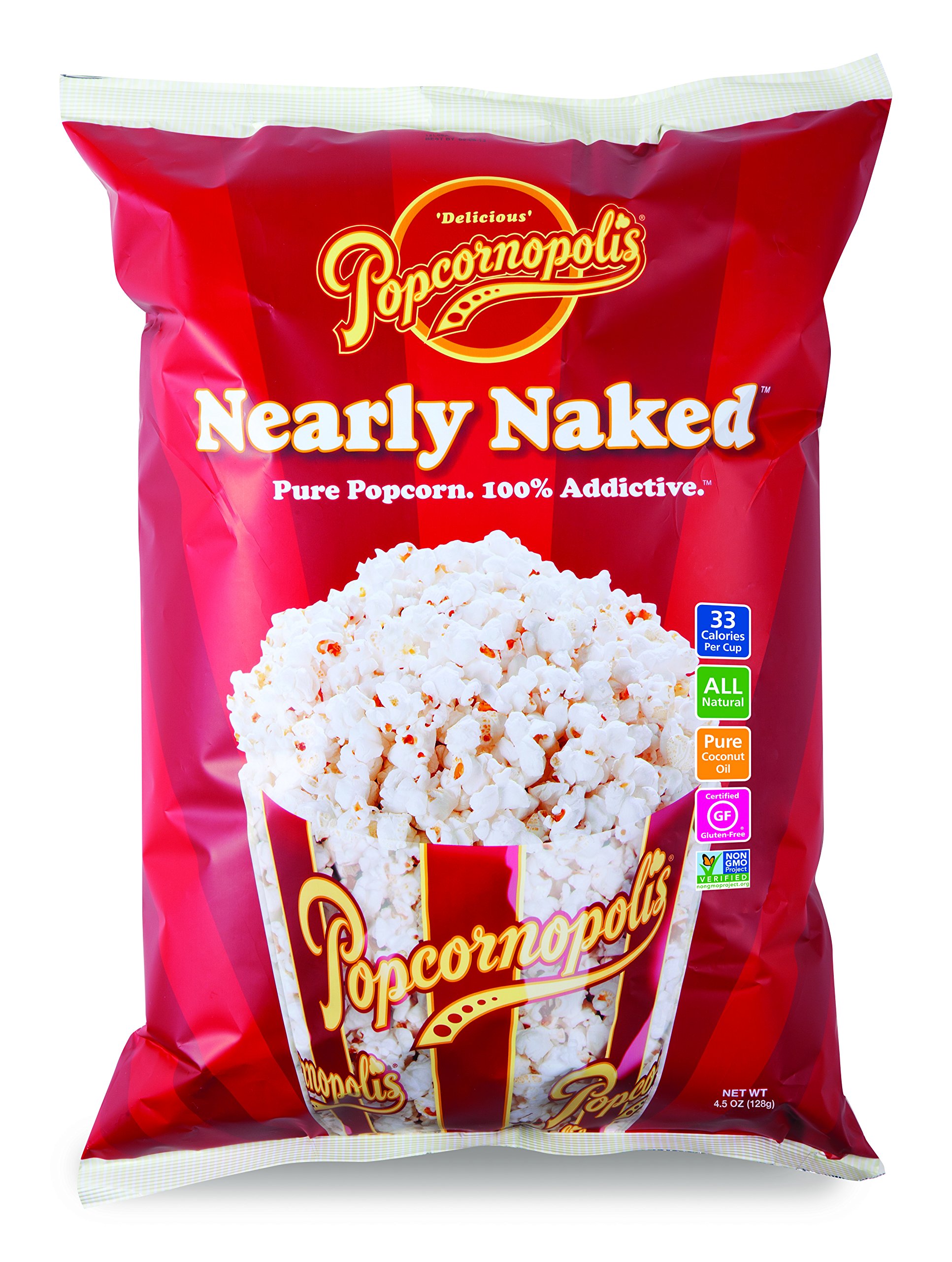 Popcornopolis Nearly Naked Gourmet Popcorn Popped Popcorn Snack Bags Oz Pack Of