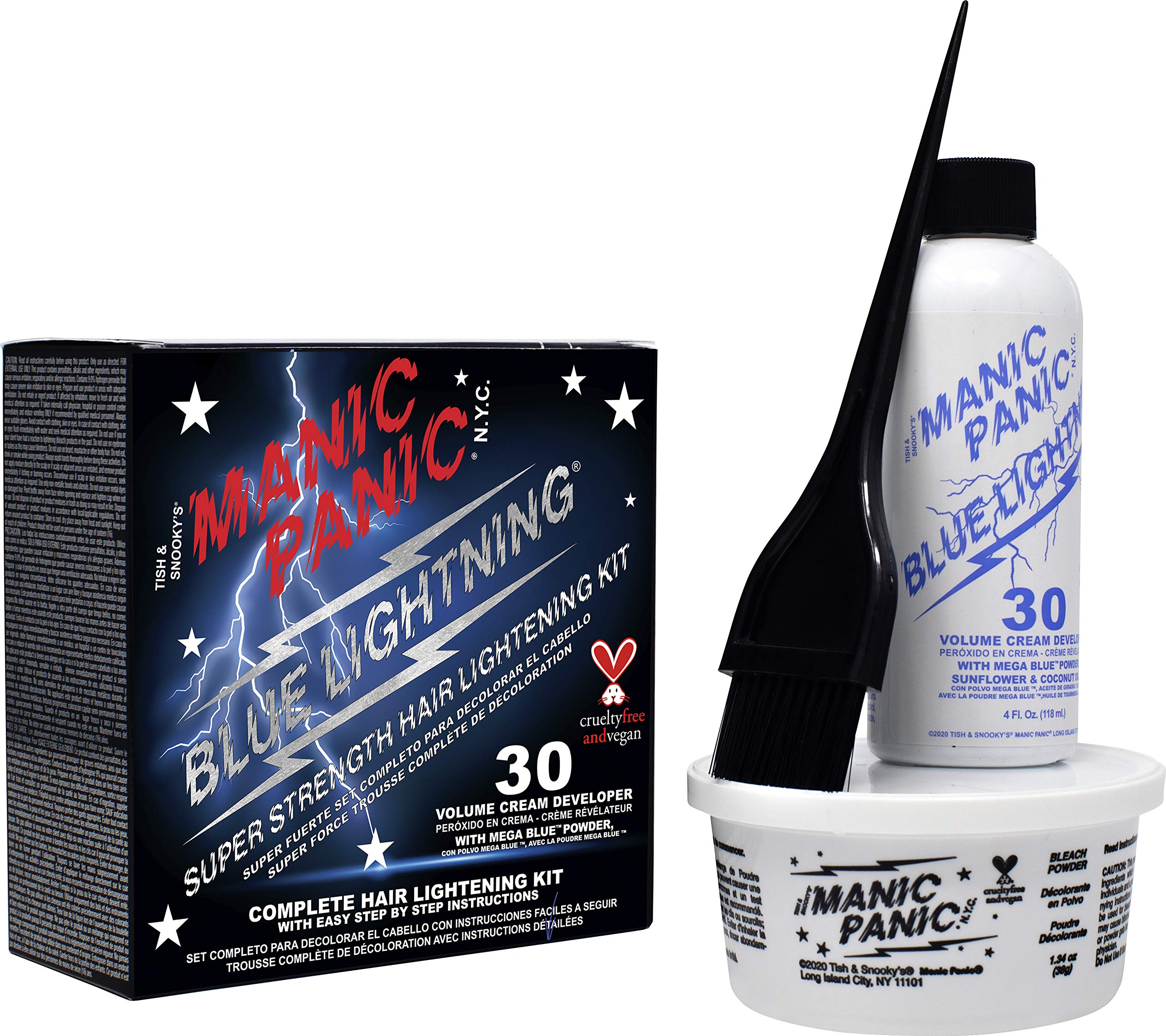 Blue Lightning® Bleach Kit - 30 Volume with Mega Blue Powder - Tish &  Snooky's Manic Panic