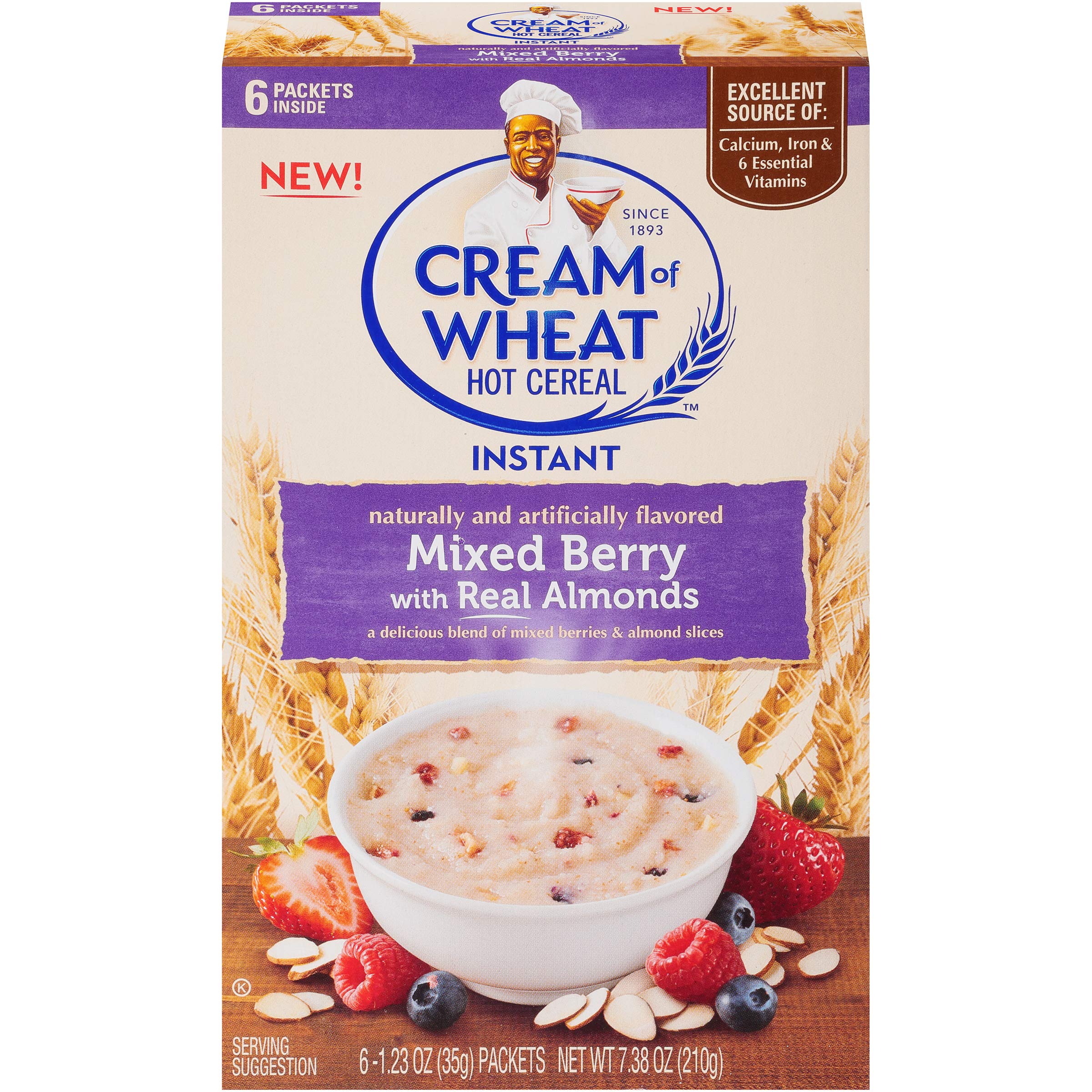 Cream of Wheat Instant Hot Cereal Mixed Berry 1.23 Ounce 6 Packets