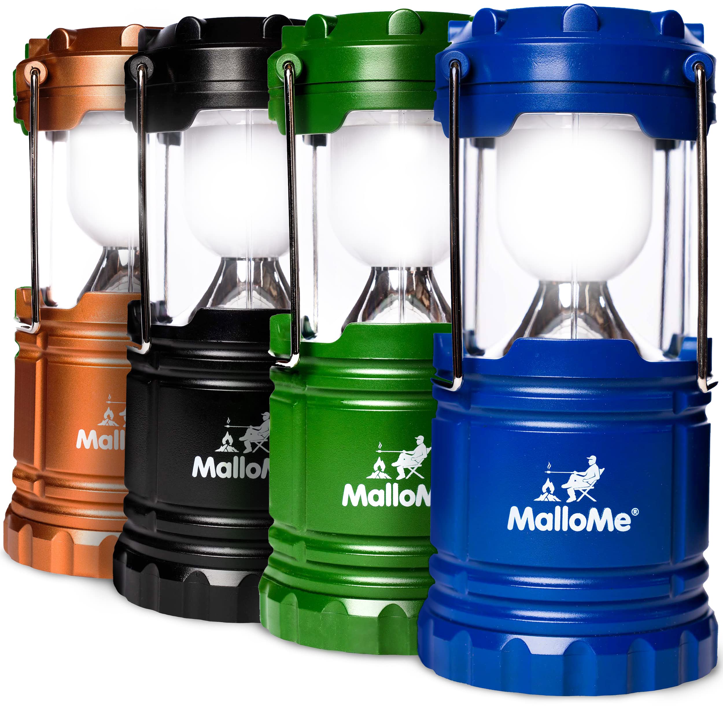 MalloMe Camping Lantern Multicolor 8 Pack Lanterns for Power