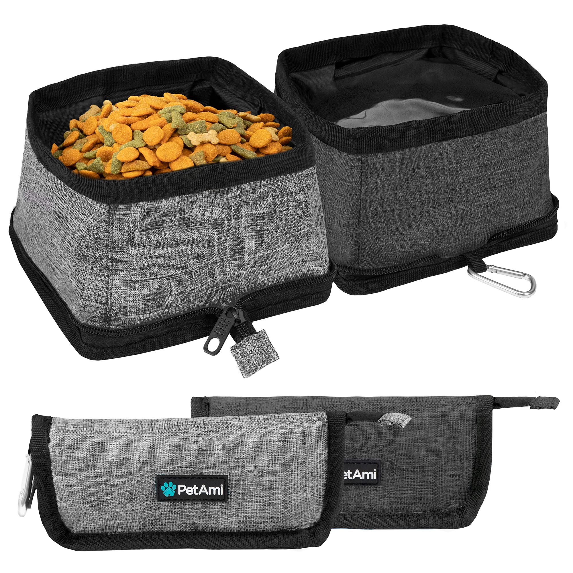 Petami Dog Travel Bag | Airline Approved Tote Organizer with Multi-function Pockets, Food Container Bag and Collapsible Bowl | Perfect Weekend Pet