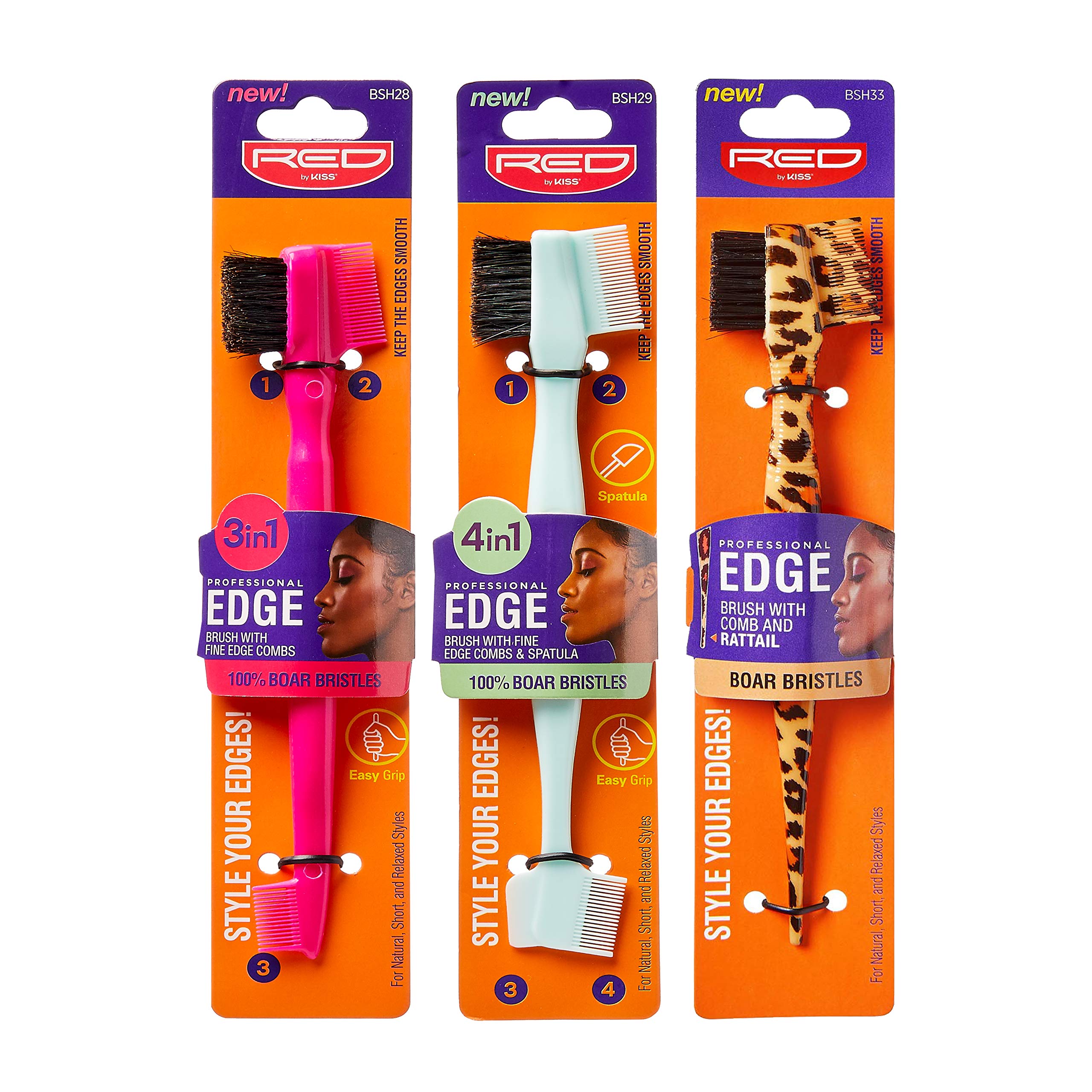 100 Boar Bristle Professional Edge Brush Set Edge Brush Set 1