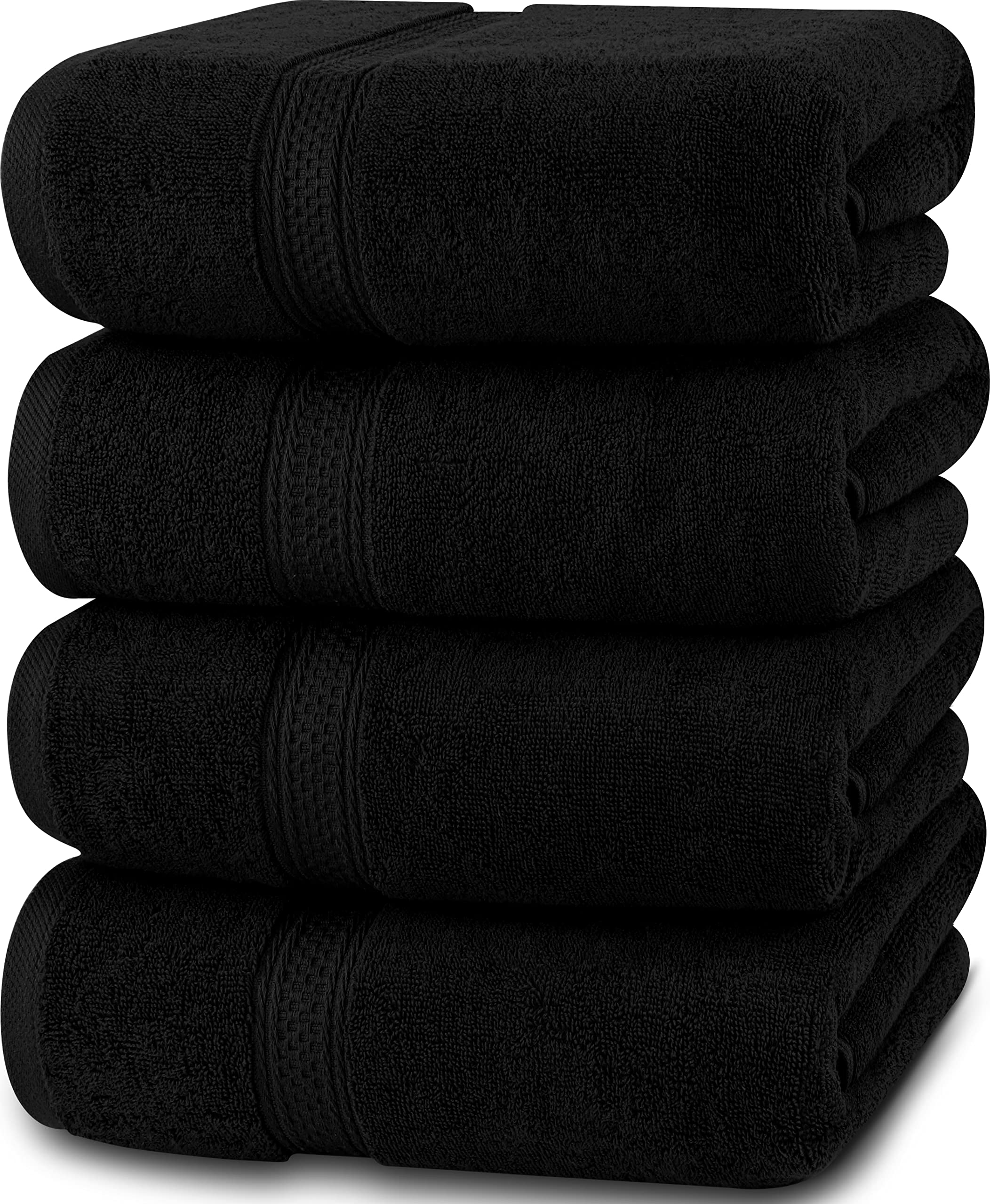 Soft Textiles Bath Towel 4 Pack 100% Cotton Ring Spun Bath Towels Set