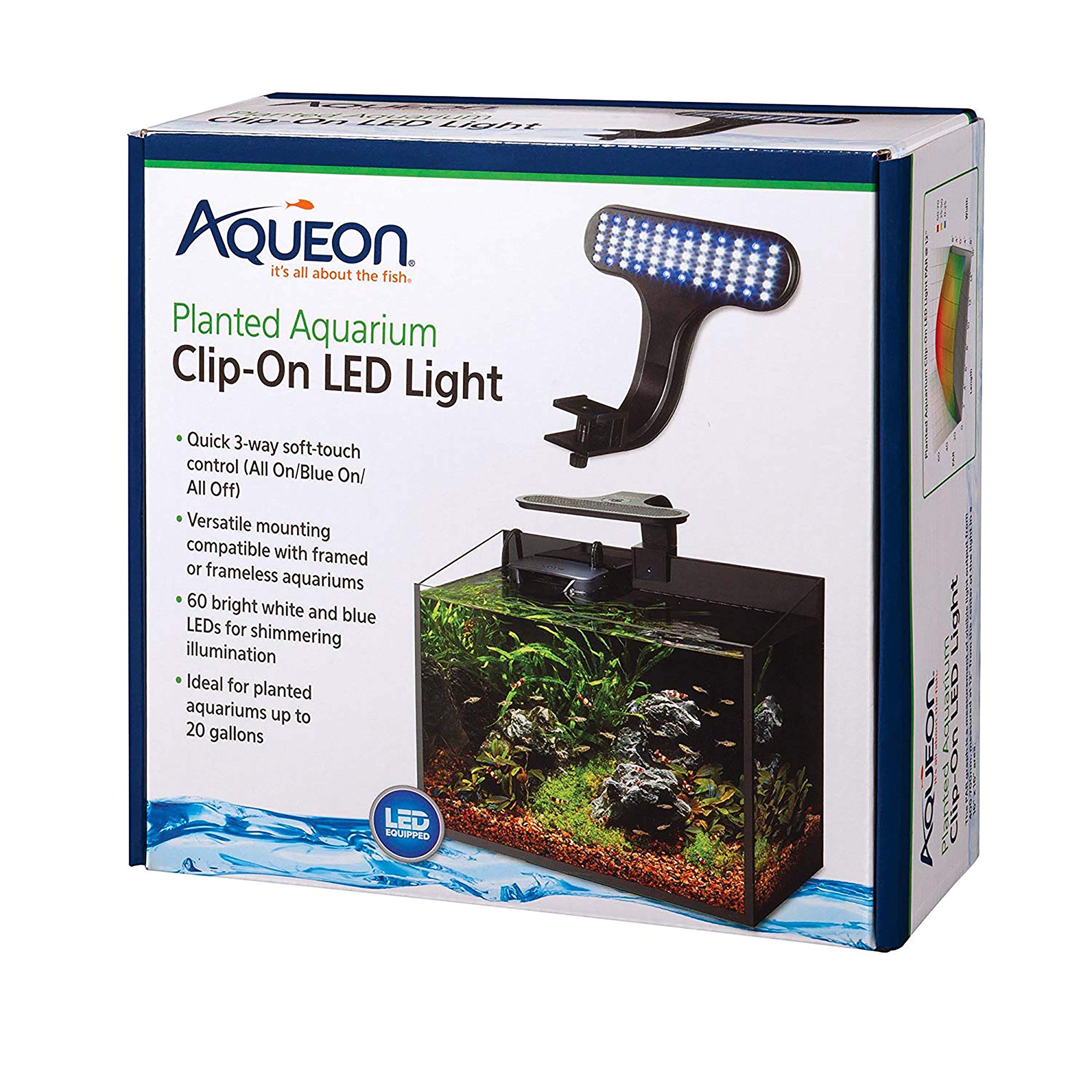 Aqueon Clip On LED Aquarium Fish Tank Light for Planted Growing