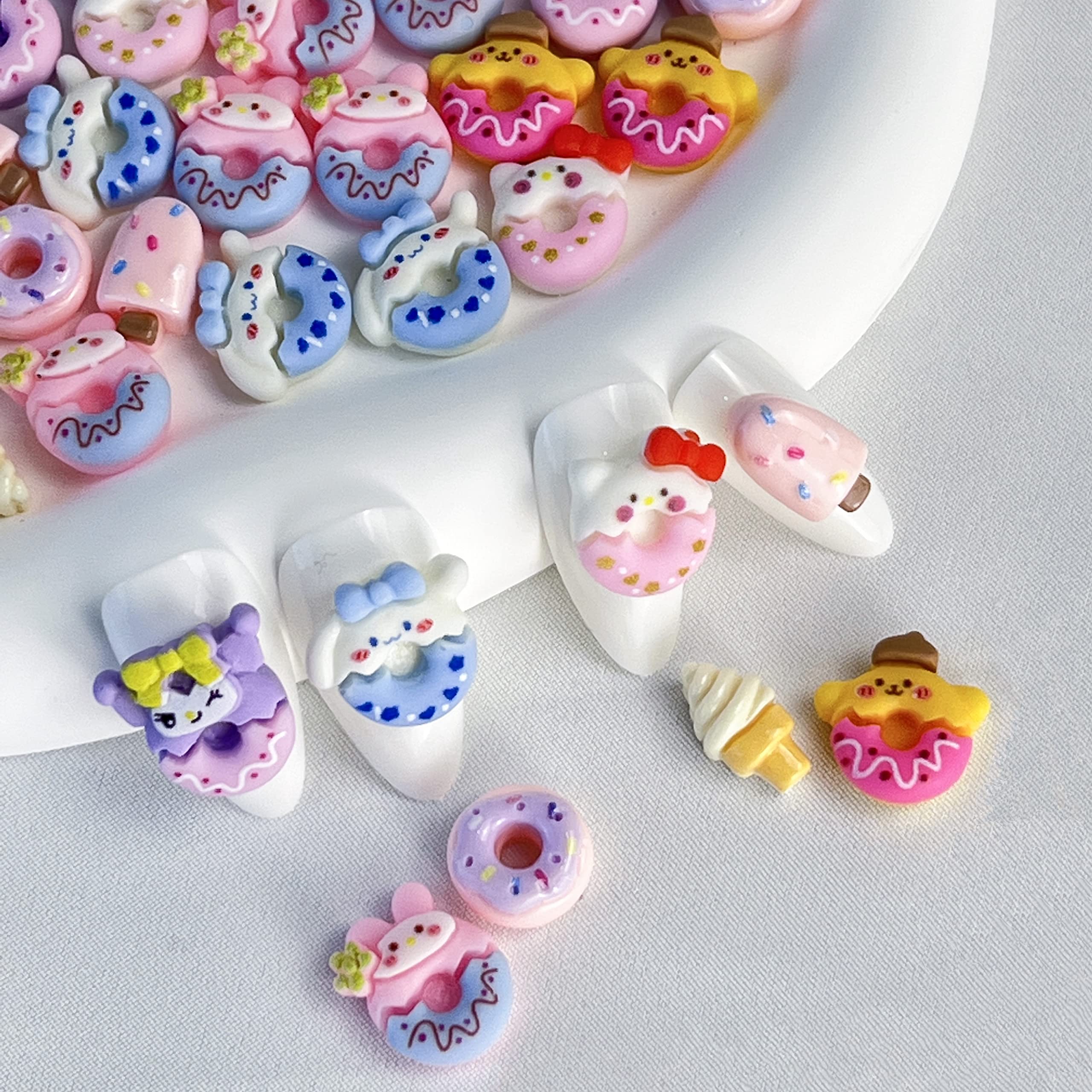 cartoon cute donuts resin charms for