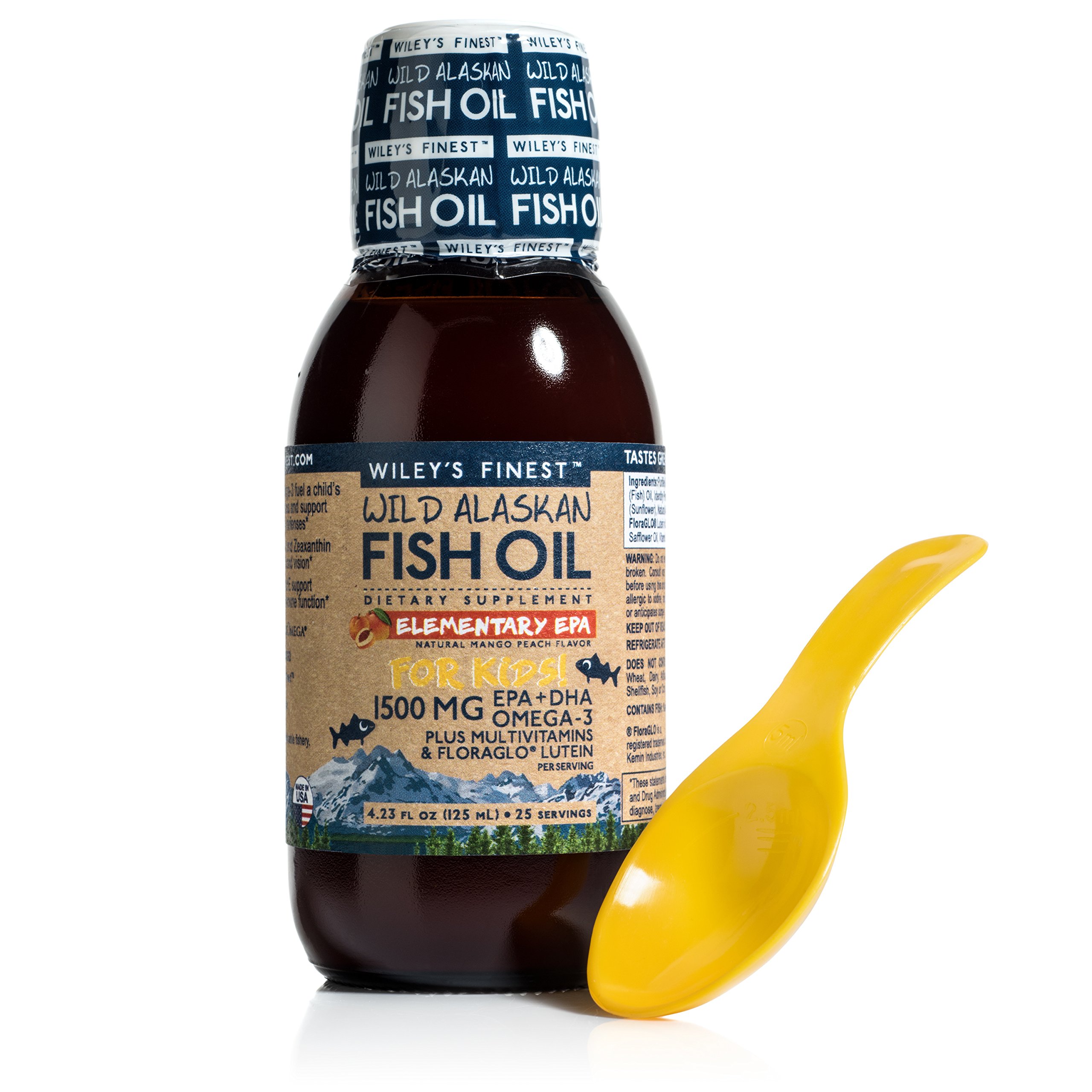 Mango Fish Oil With Vitamin D, Omega-3 Mango Peach Fish Oil