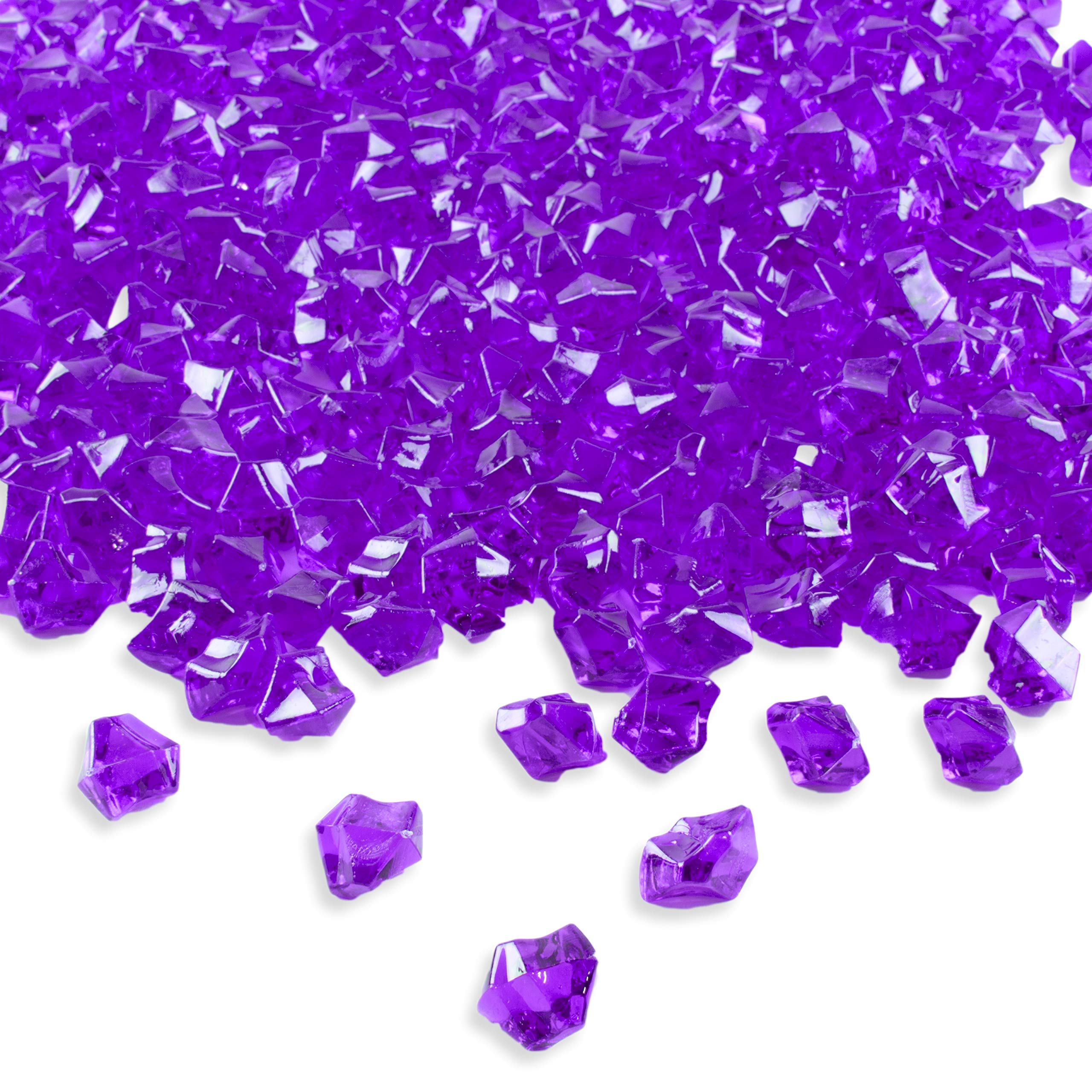 Super Z Outlet 120 Pack Acrylic Color Ice Rock Crystals Treasure Gems for Table  Scatters, Home Vase Fillers, Event, Wedding, Arts & Crafts, Birthday  Decoration Favor (1 Inch) (Purple)