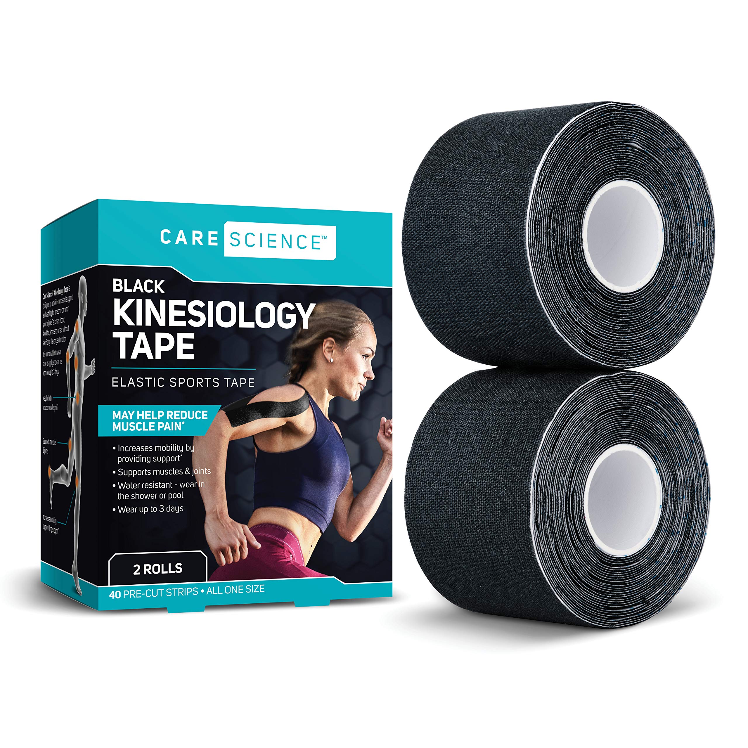 3 ROLLS Kinesiology Tape *HybridTape* K Tape Water Resistant +  Hypoallergenic