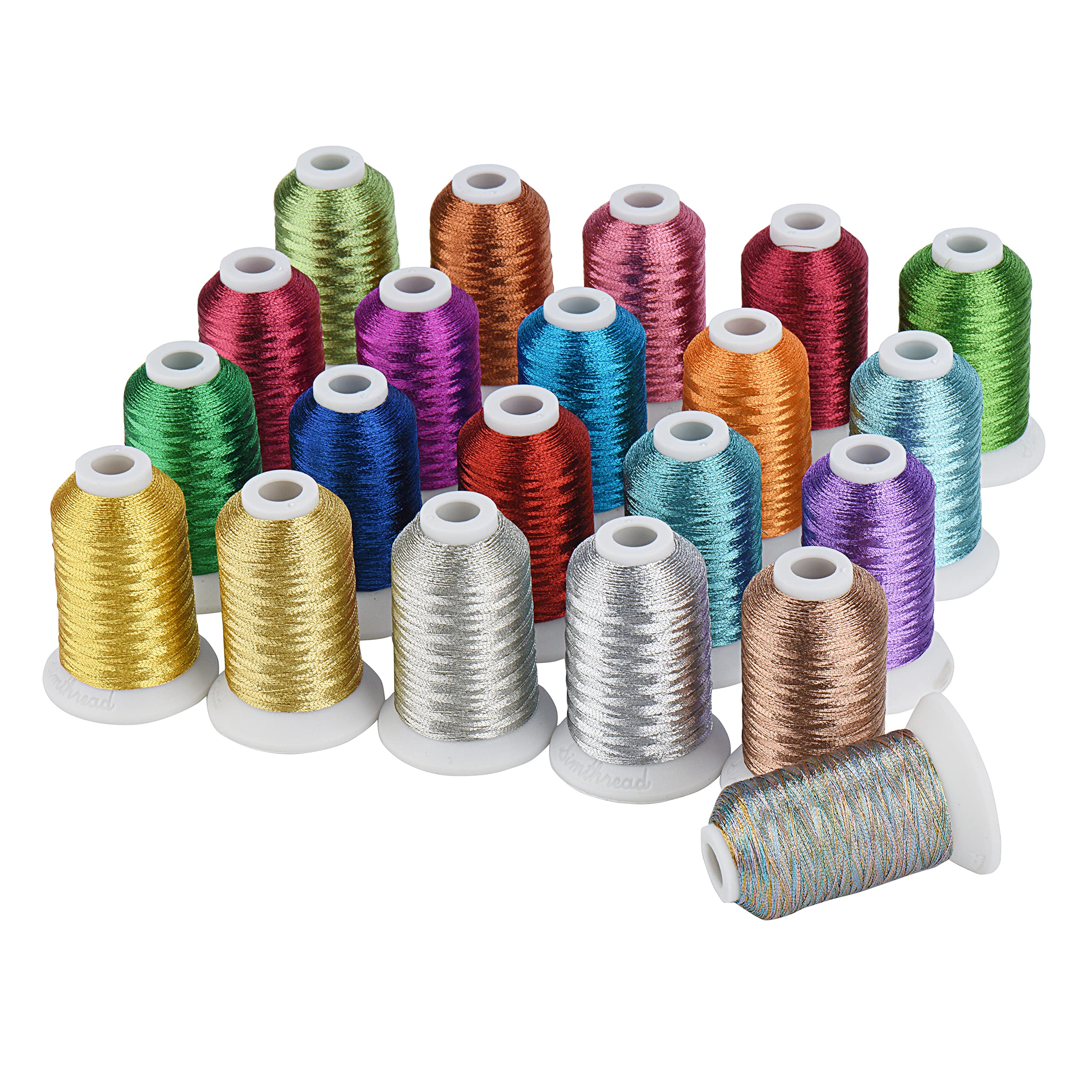 Simthread 6 Gold Metallic Embroidery Machine Thread 500M(550Y) for  Embroidery and Decorative Sewing