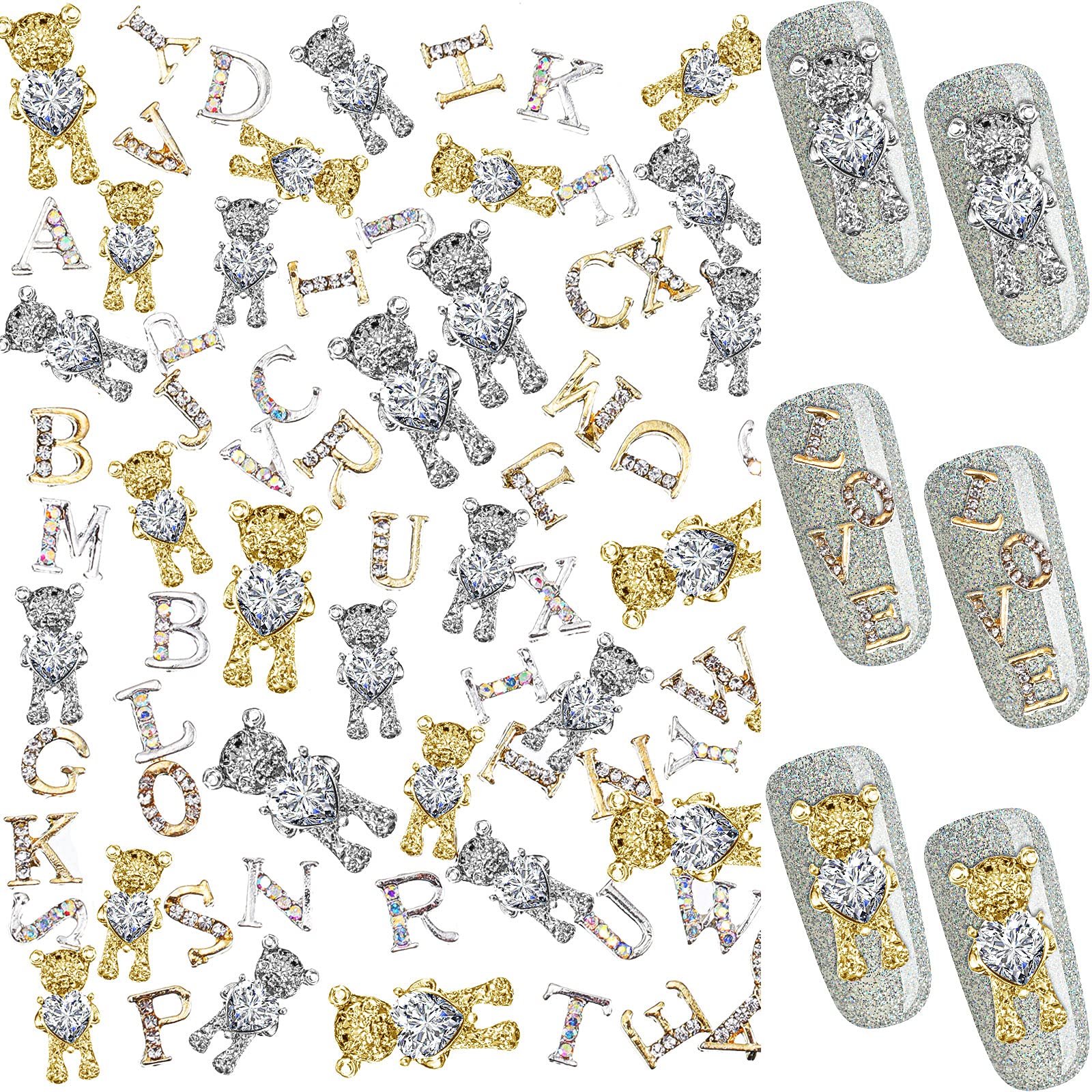 Gold Decorative Rhinestone Alphabet R Letter Stickers Diy Crafts 4