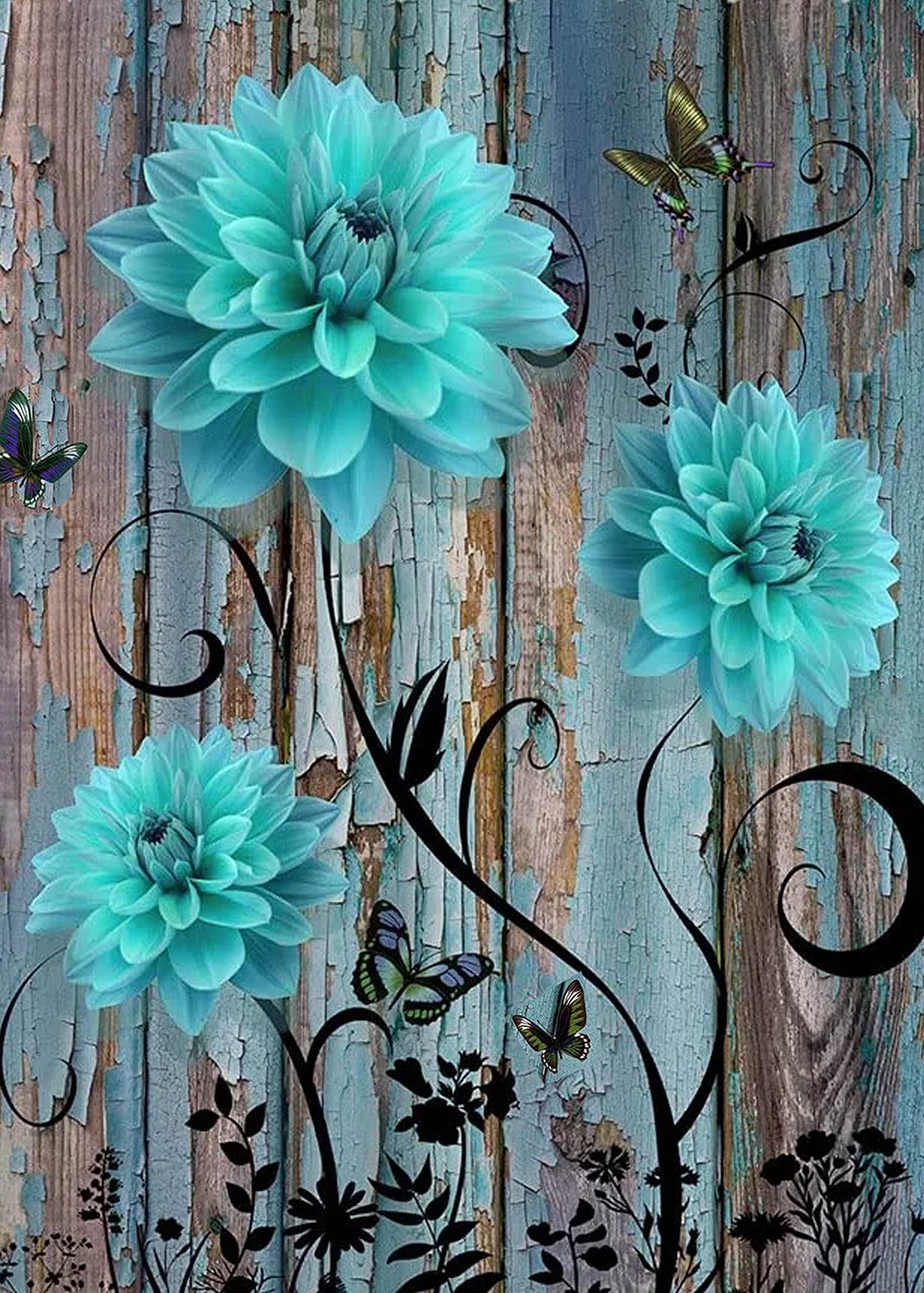 Rustic Flower Diamond Painting Kits for Adults - Farmhouse 5D