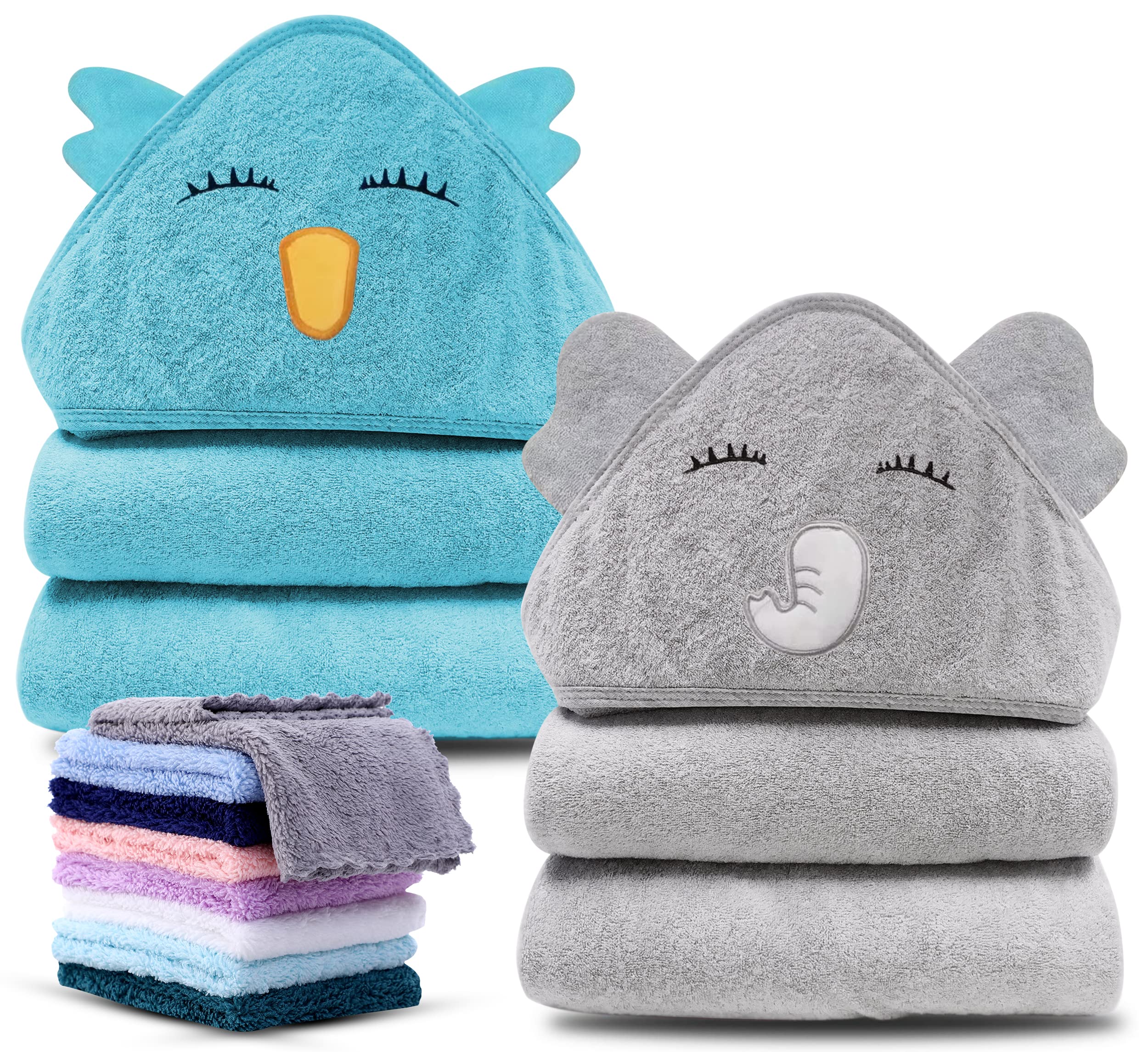 8Pcs/Set Baby Towel Newborn Colorful Towel Wash Cloth Bathing