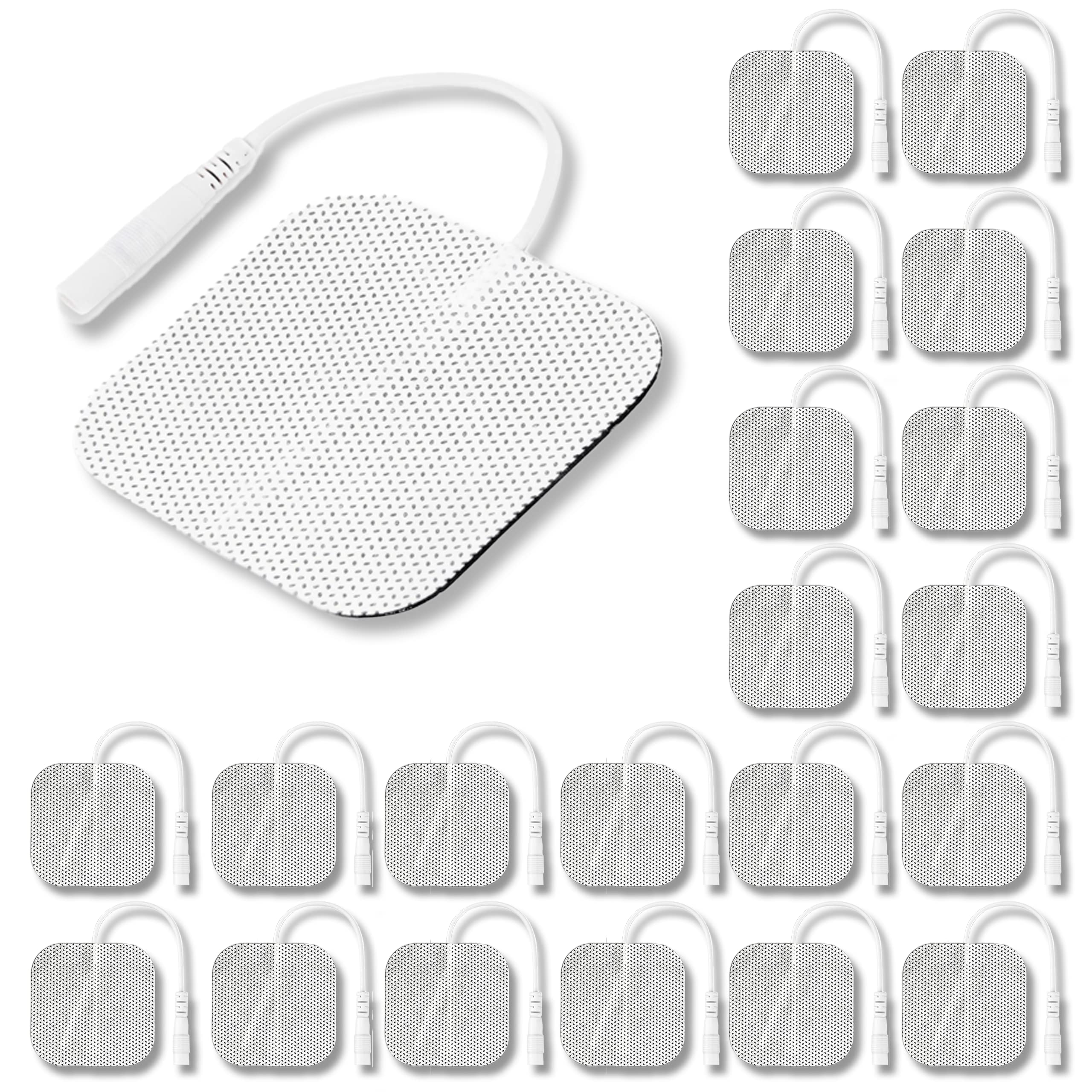 Syrtenty TENS Unit Pads 2X2 3rd Gen Reusable Latex-Free Replacement Pads  Electrode Pads with Upgraded Sticky Electrode Pads Gel and Non-Irritating