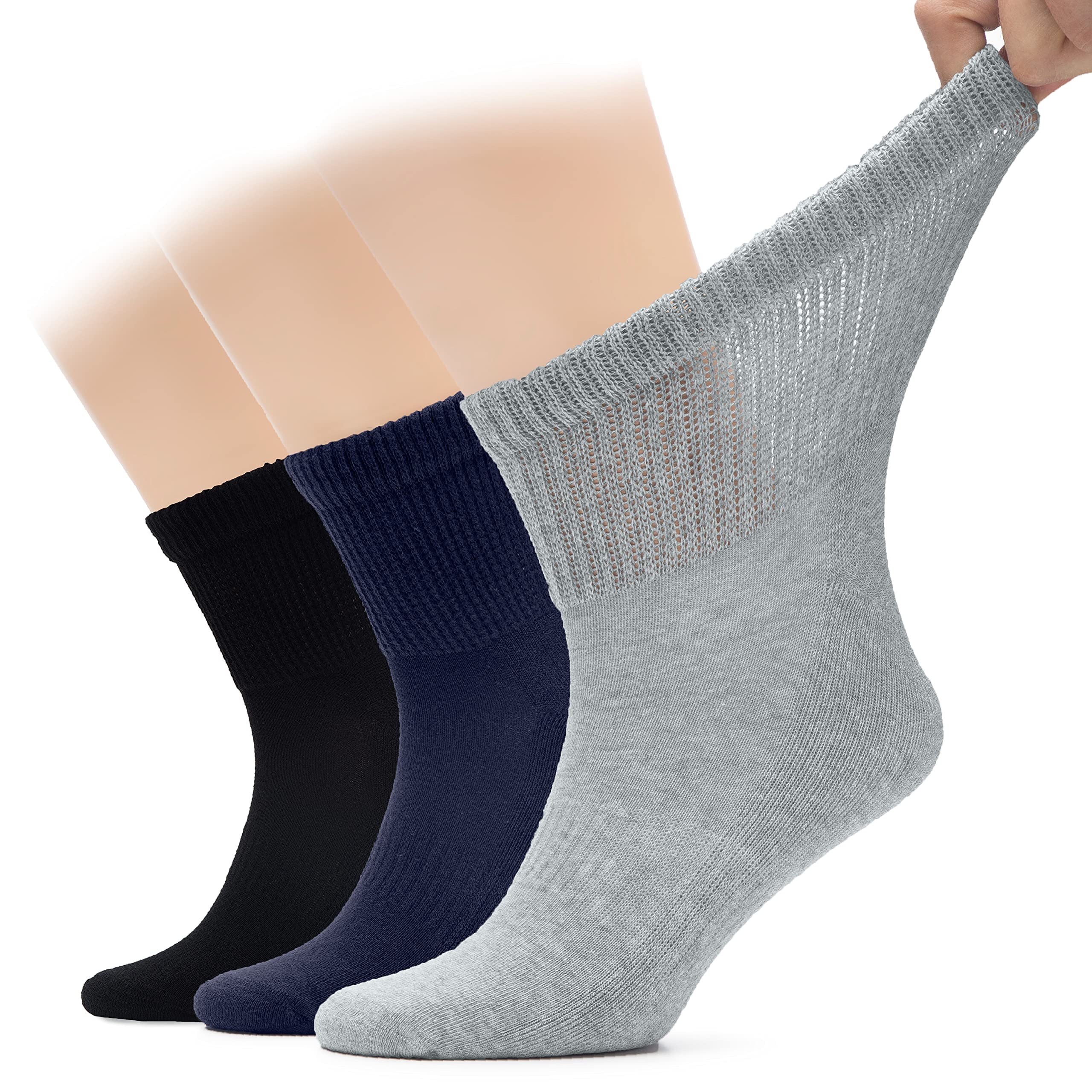 Women's Bamboo Lightweight Diabetic Ankle Socks (3 Pairs) – Hugh Ugoli Socks