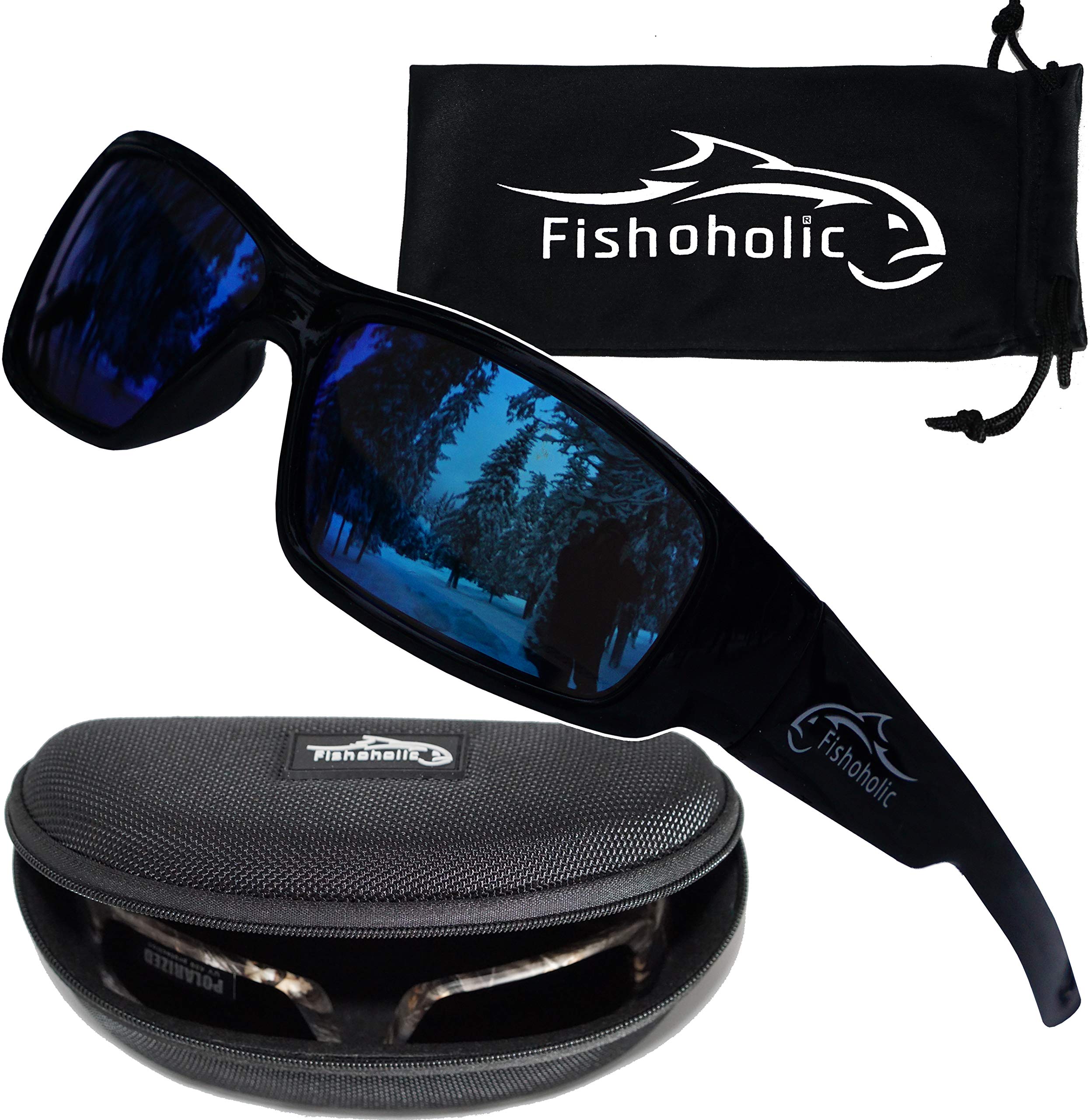 Fishoholic Polarized Fishing Sunglasses -5 Color Options- w Case