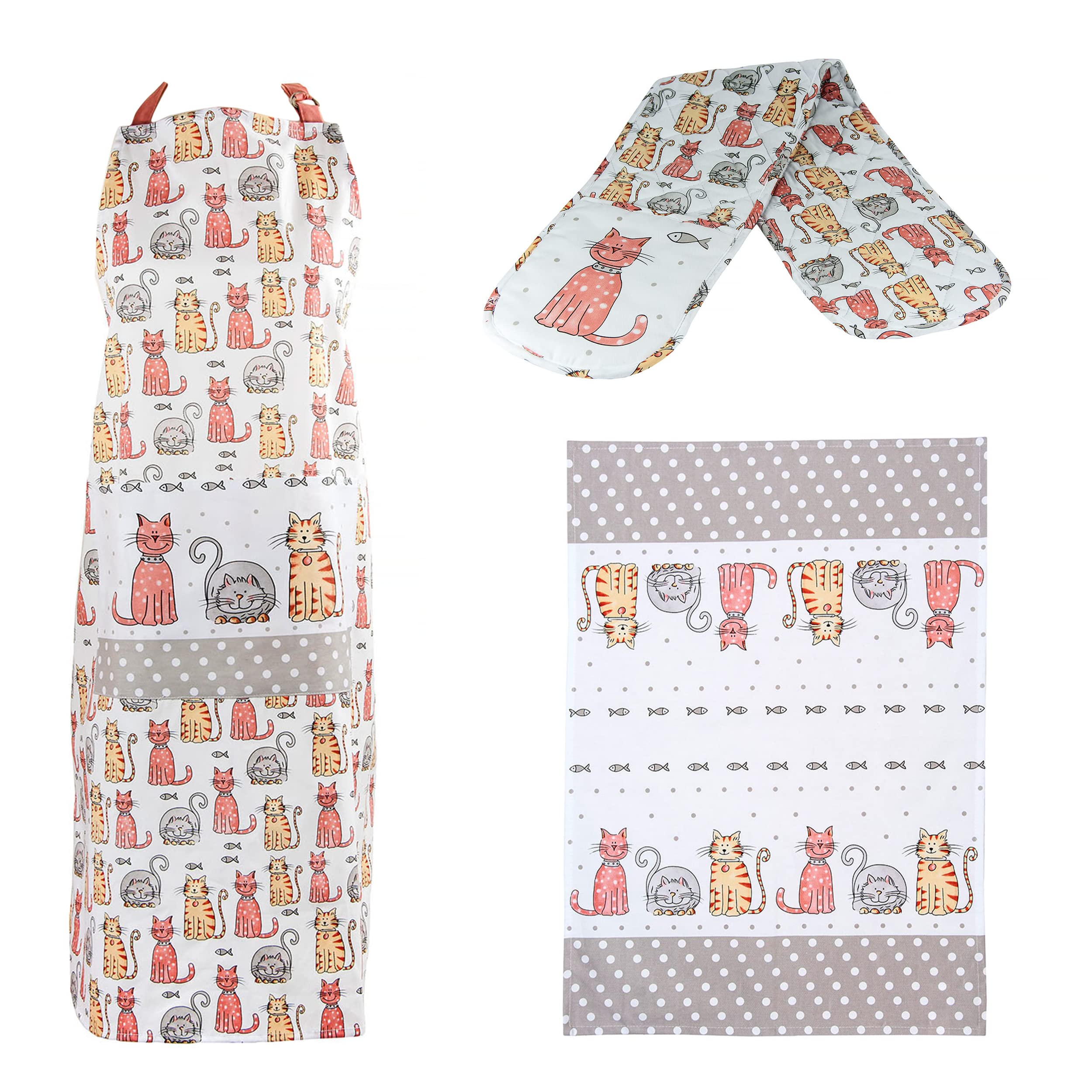 Gift Set Apron Oven Glove Tea Towel