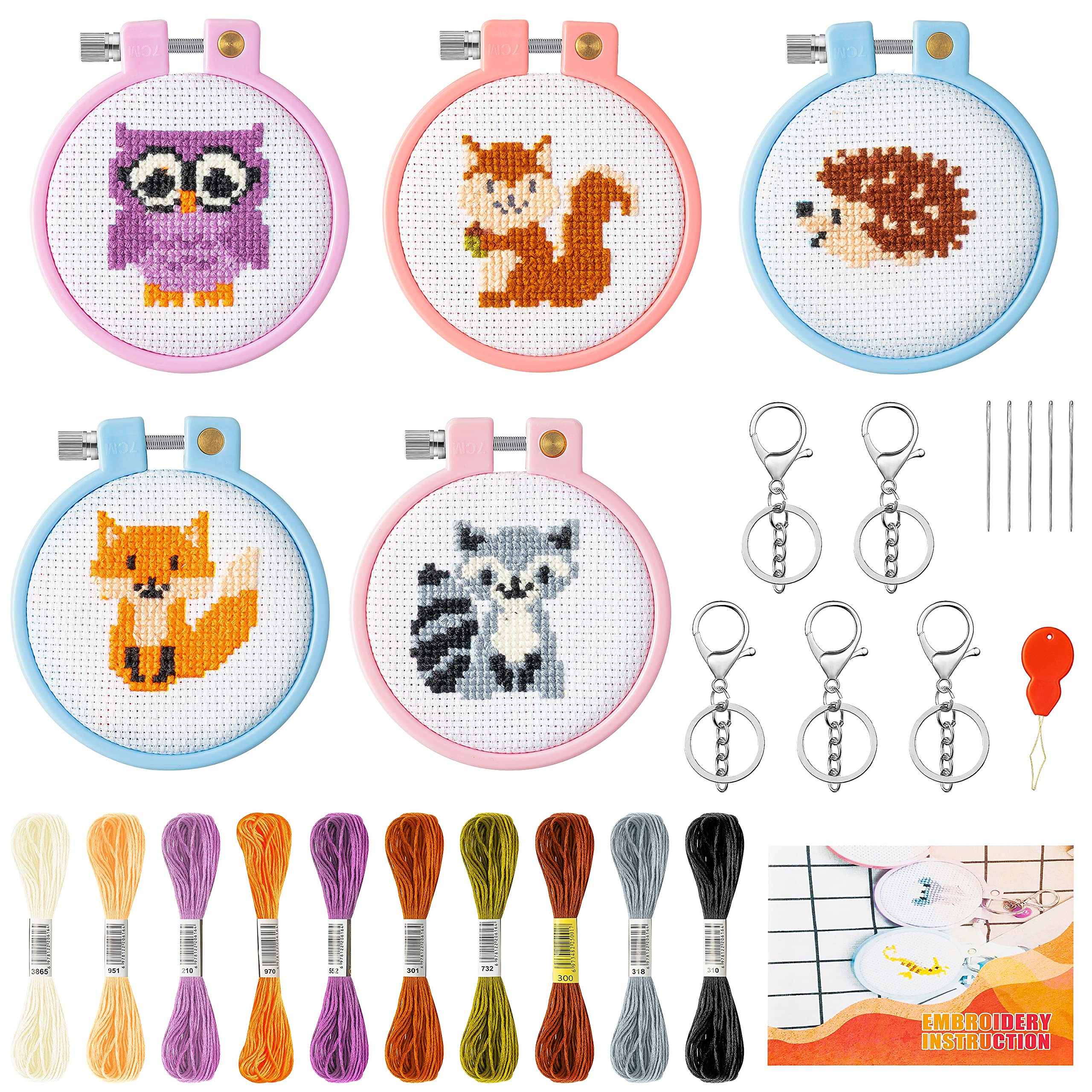 Woodland Animal Party Favors 24pcs Cute Animal Keychains for Kids