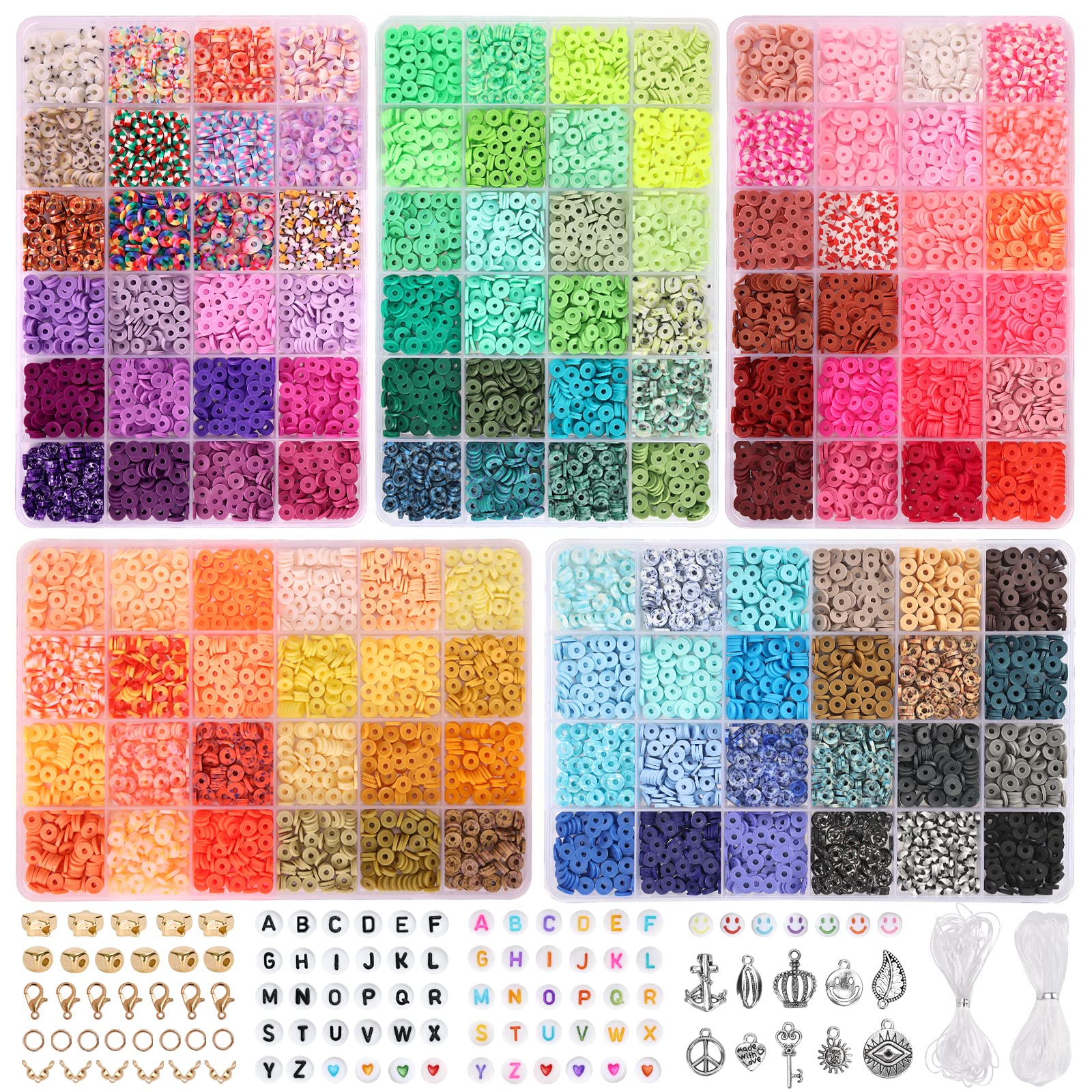 QUEFE 10800pcs Clay Beads for Friendship Bracelet India