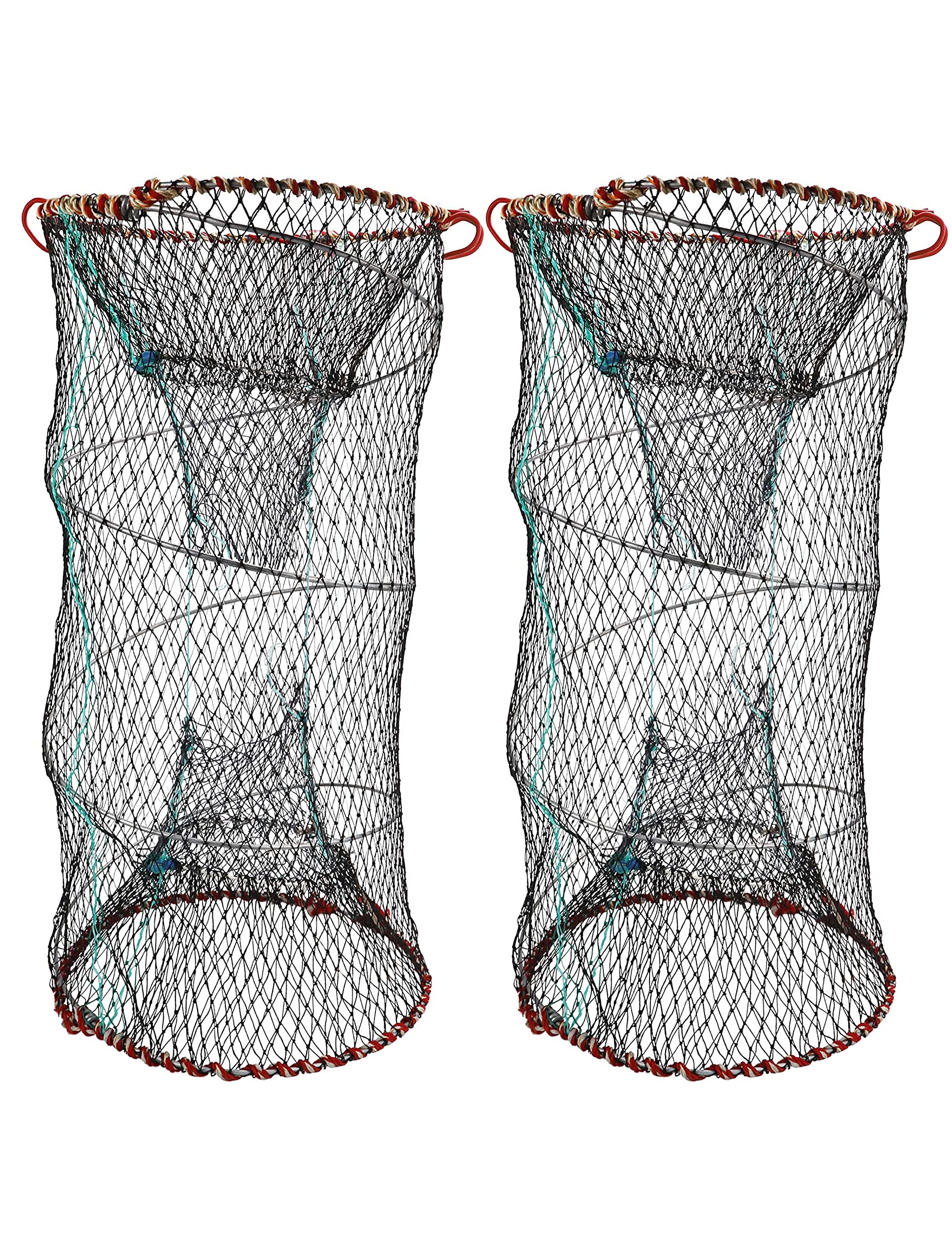 24x24 Folded Fishing Net Small Fish Crawdad Minnow Bait Cast Mesh Dip Trap