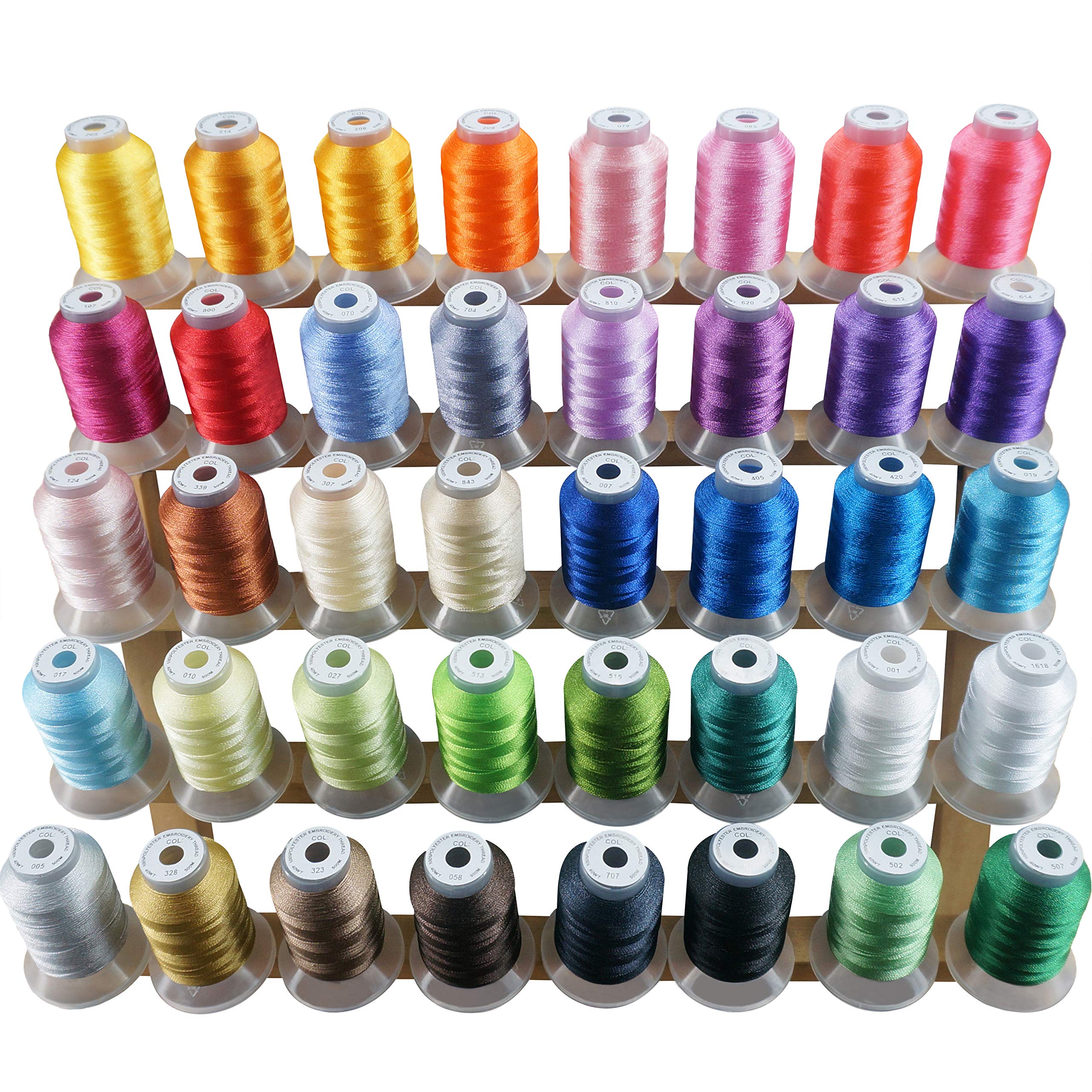  New brothread 40 Brother Colors 500m Each Embroidery Machine  Thread with Clear Plastic Storage Box for Embroidery Sewing Machine : Arts,  Crafts & Sewing