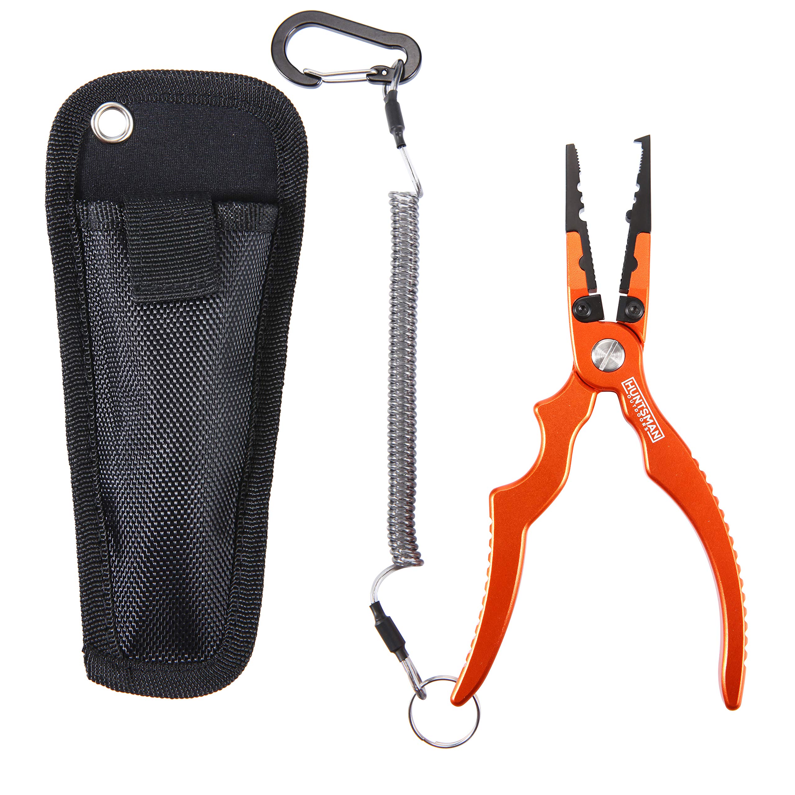 Huntsman Outdoors 7 inch Fishing Pliers - Fishing Gear for Split Ring, Fish  Hook Remover & Line